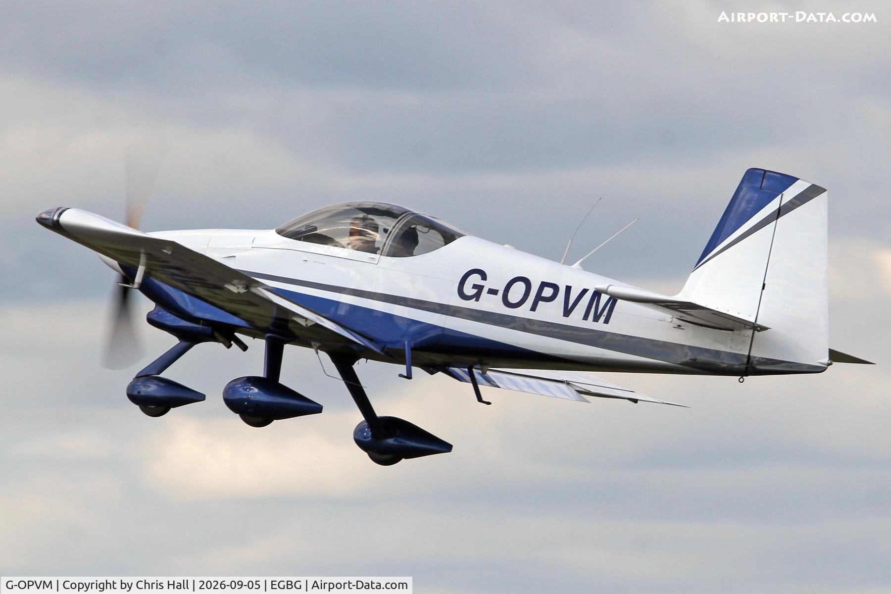 Aircraft G-OPVM, 2005 Vans RV-9A, c/n PFA 320-14351, LAA 80th Anniversary Rally, at EGBG, photo by Chris Hall