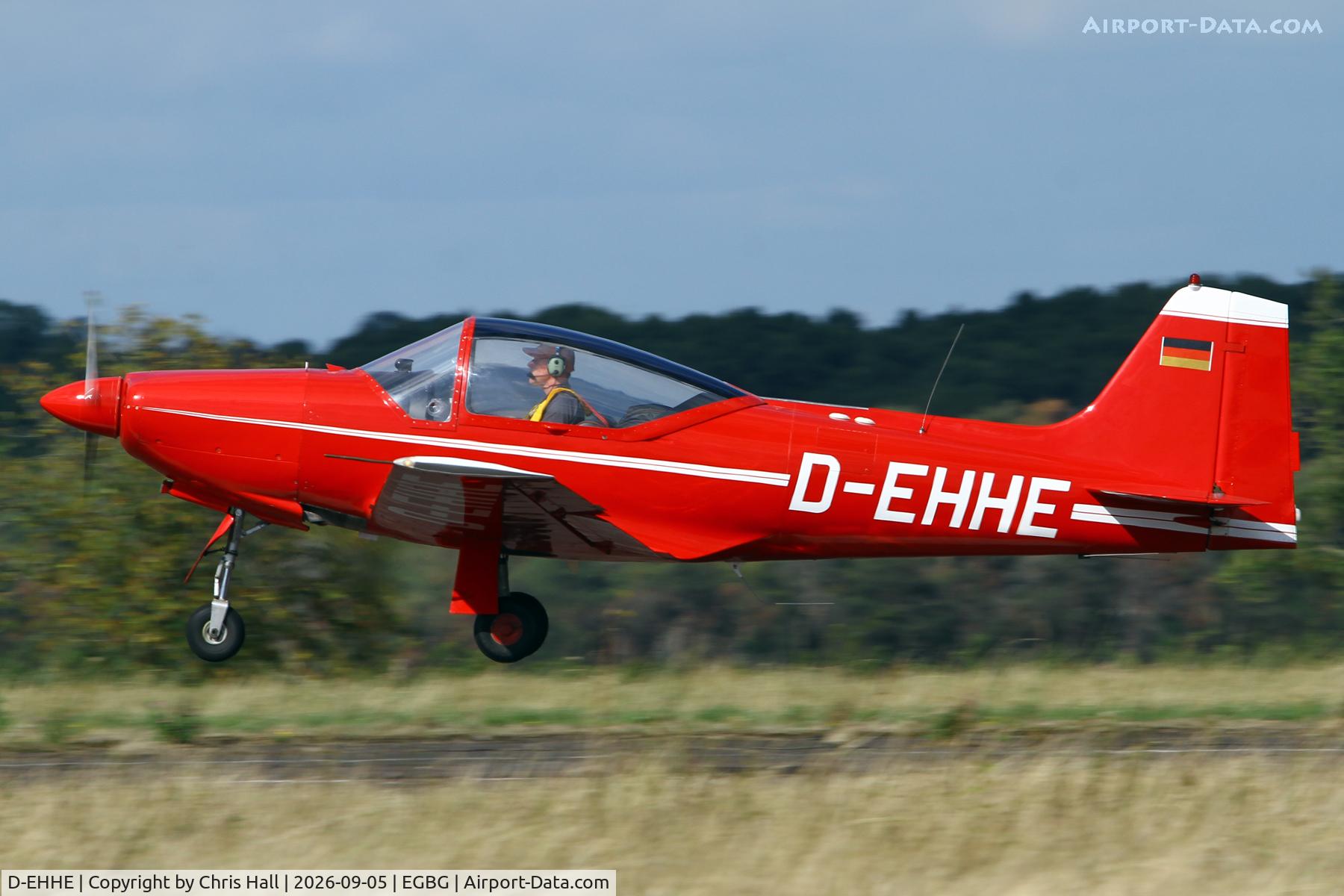 Aircraft D-EHHE, 1961 Aeromere F-8L Falco III, c/n 227, LAA 80th Anniversary Rally, at EGBG, photo by Chris Hall