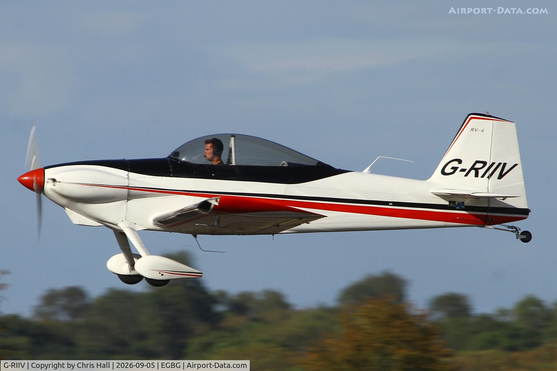 Aircraft G-RIIV, 1988 Vans RV-4, c/n 1340, LAA 80th Anniversary Rally, at EGBG, photo by Chris Hall