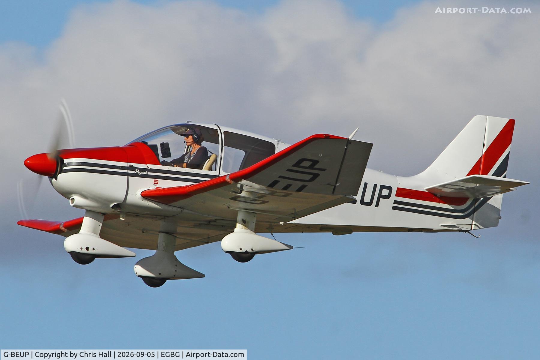 Aircraft G-BEUP, 1977 Robin DR-400-180 Regent Regent, c/n 1228, LAA 80th Anniversary Rally, at EGBG, photo by Chris Hall