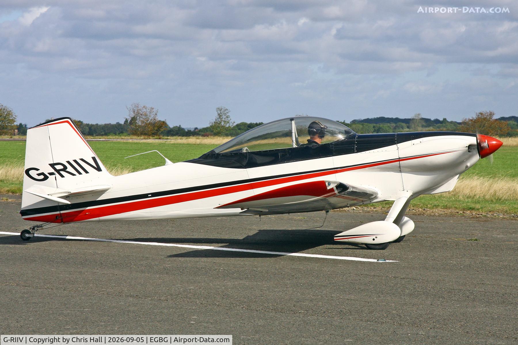 Aircraft G-RIIV, 1988 Vans RV-4, c/n 1340, LAA 80th Anniversary Rally, at EGBG, photo by Chris Hall