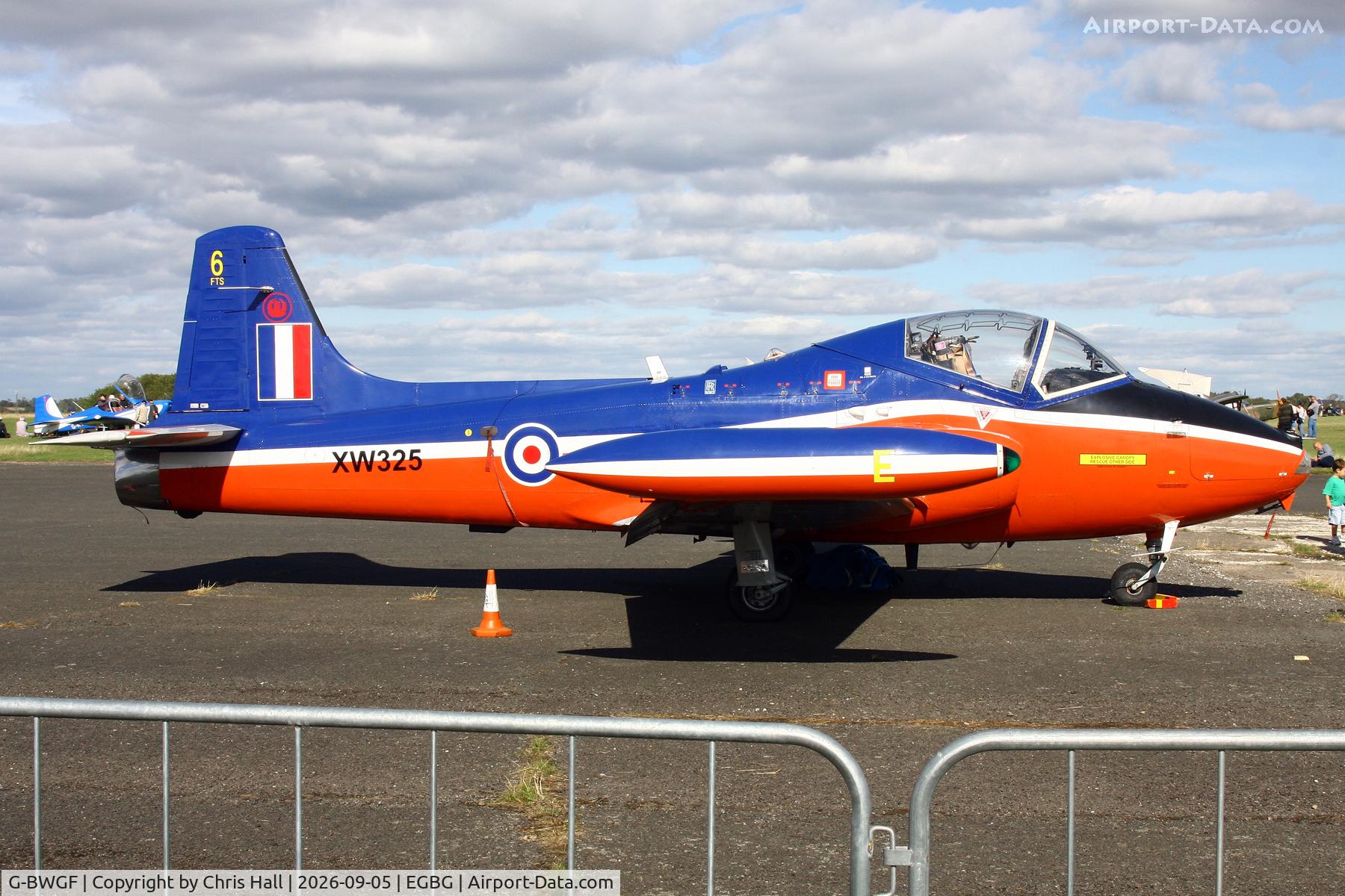 Aircraft G-BWGF, 1970 BAC 84 Jet Provost T.5A, c/n EEP/JP/989, LAA 80th Anniversary Rally, at EGBG, photo by Chris Hall