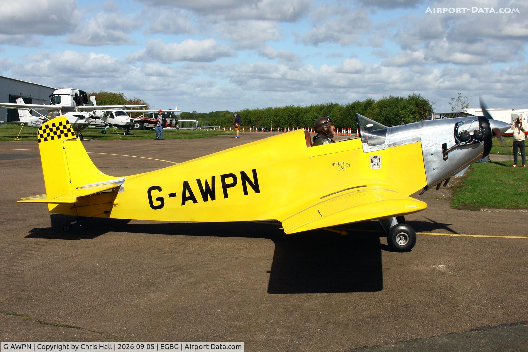 Aircraft G-AWPN, 1971 Shield Xyla, c/n 2, LAA 80th Anniversary Rally, at EGBG, photo by Chris Hall