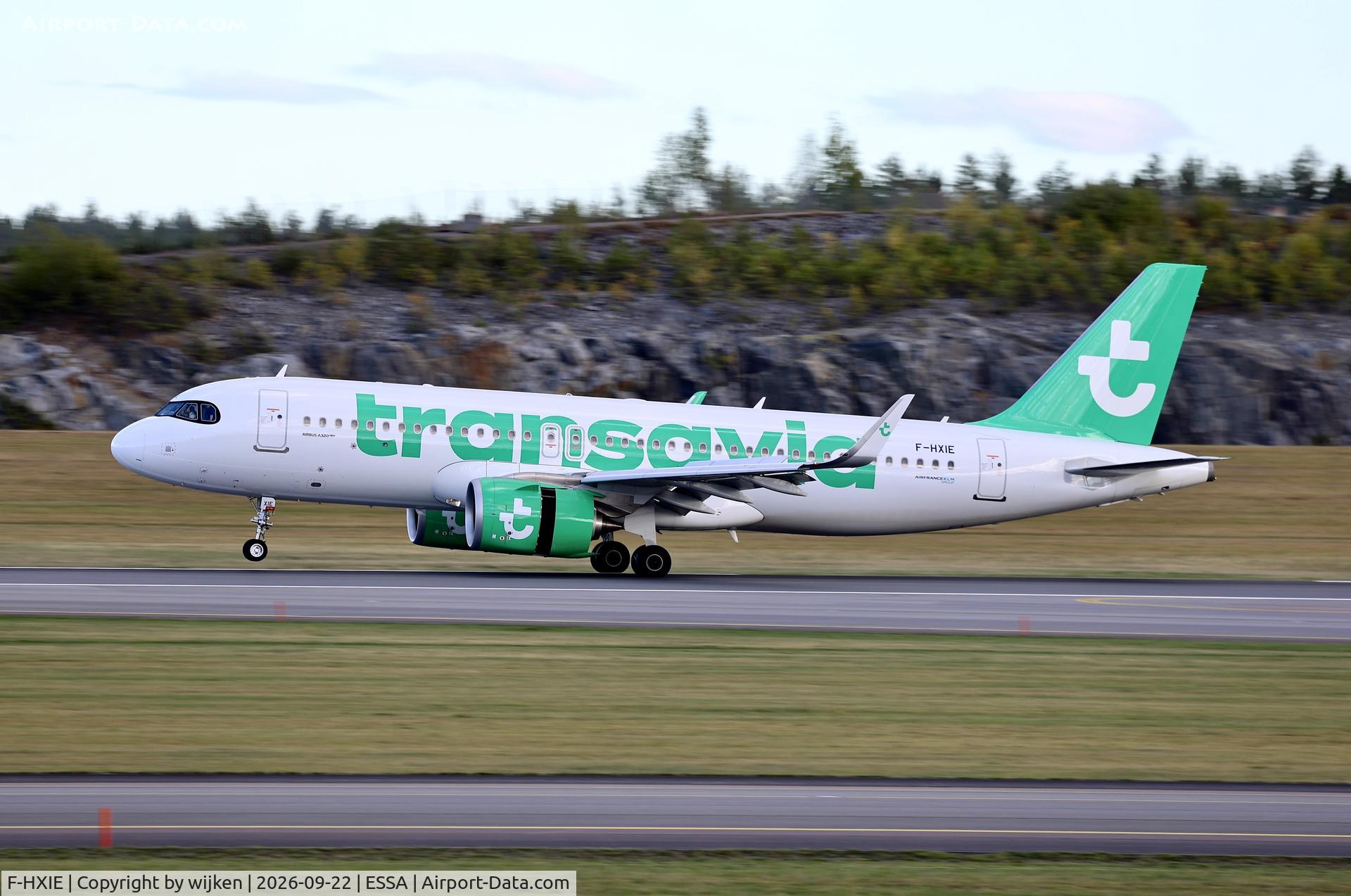 Aircraft F-HXIE, 2026 Airbus A320-252N, c/n 13367, Rwy 01R, at ESSA, photo by wijken