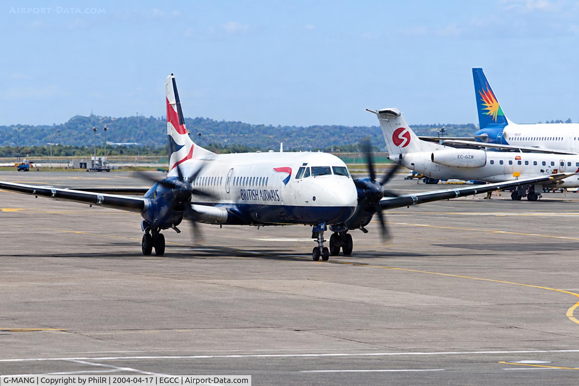 Aircraft G-MANG, 1989 British Aerospace ATP, c/n 2018, G-MANG 1989 BAe ATP BA MAN, at EGCC, photo by PhilR