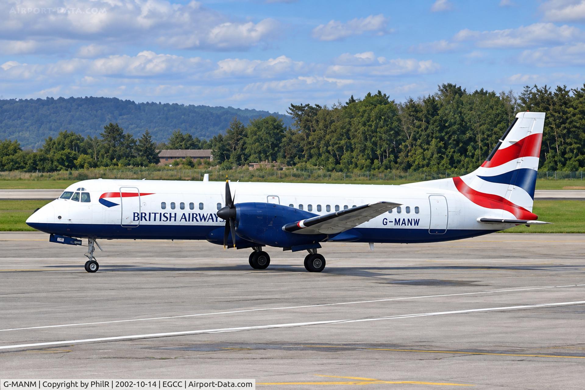 Aircraft G-MANM, 1988 British Aerospace ATP, c/n 2005, G-MANM 1988 BAe ATP BA MAN, at EGCC, photo by PhilR