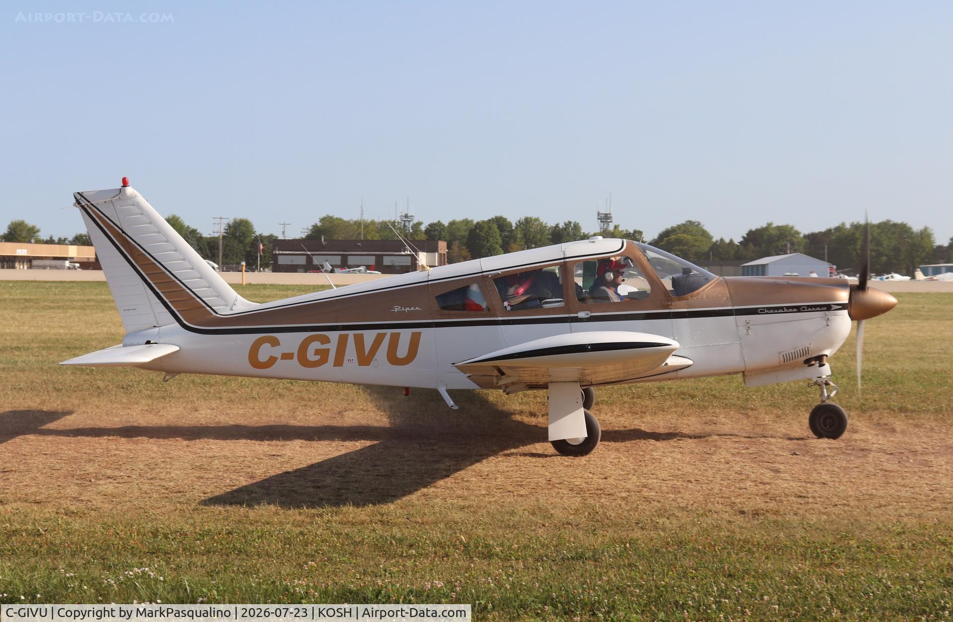Aircraft C-GIVU, 1968 Piper PA-28R-180 Cherokee Arrow, c/n 28R-30770, Piper PA-28R-180, at KOSH, photo by MarkPasqualino