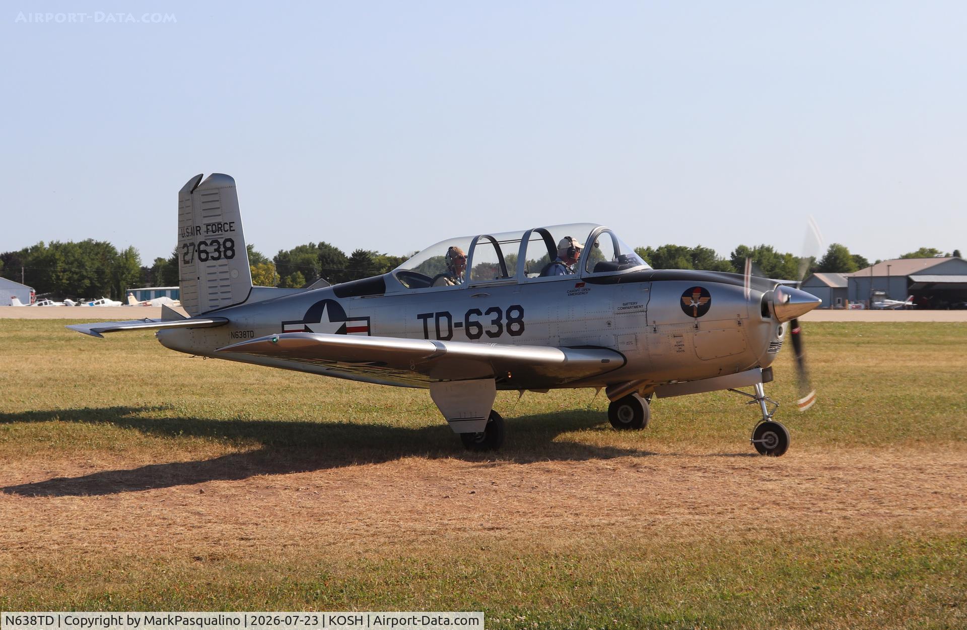 Aircraft N638TD, 1953 Beech T-34A (A45) Mentor Mentor, c/n G-286, Beech T-34A, at KOSH, photo by MarkPasqualino