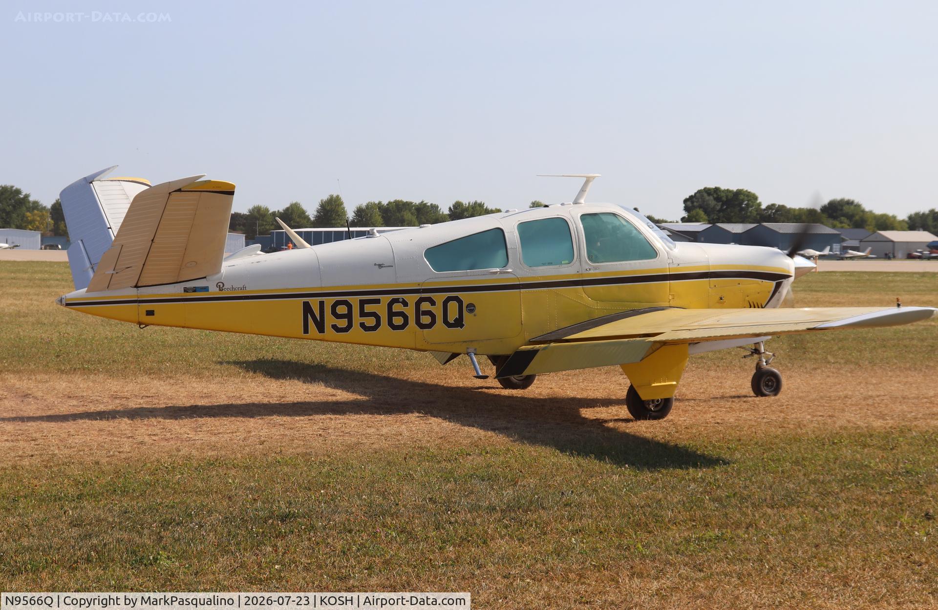 Aircraft N9566Q, 1966 Beech V35 Bonanza, c/n D-8201, Beech V35, at KOSH, photo by MarkPasqualino