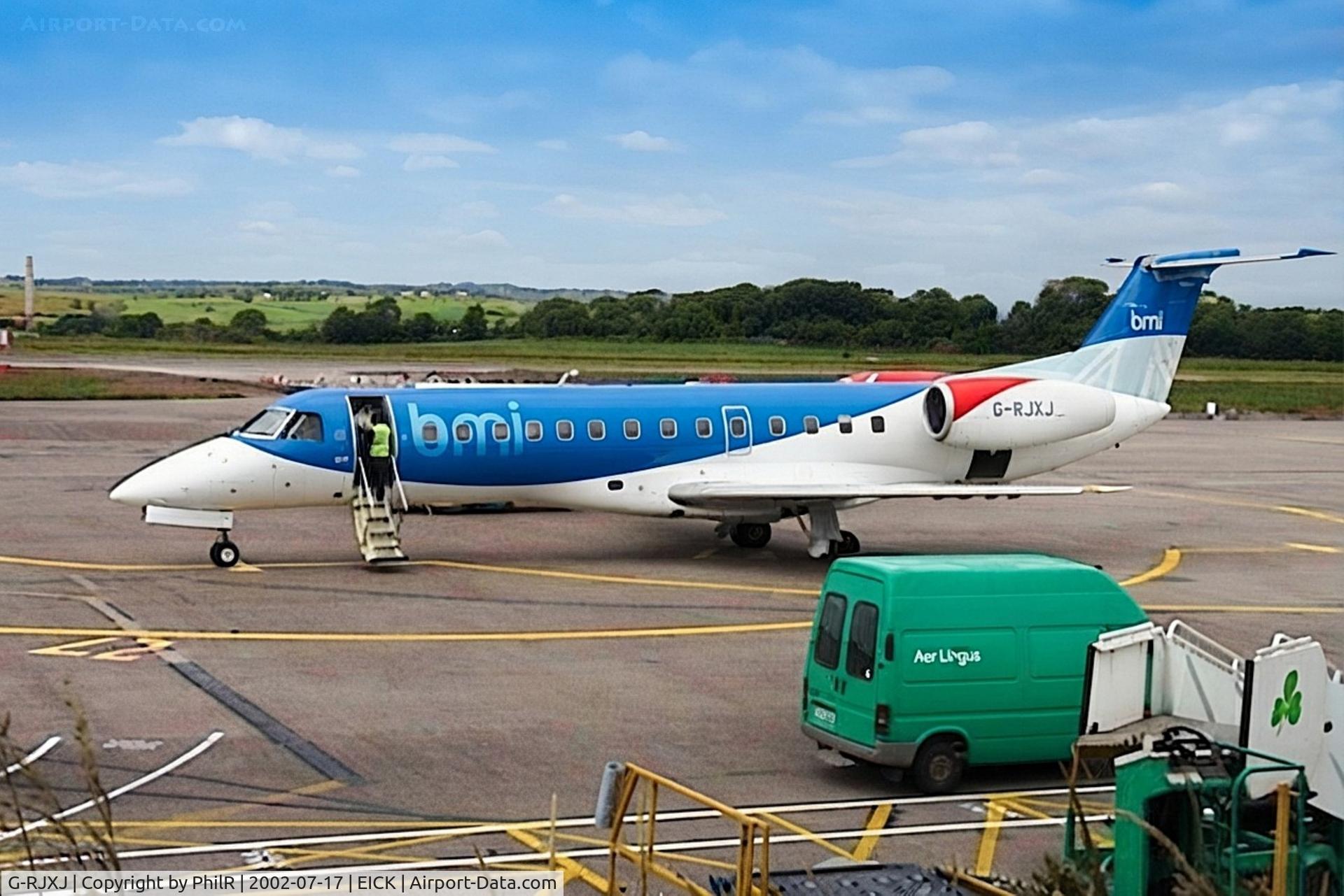 Aircraft G-RJXJ, 2001 Embraer EMB-145EP (ERJ-145EP), c/n 145390, G-RJXJ 2001 ERJ135ER BMI ORK, at EICK, photo by PhilR