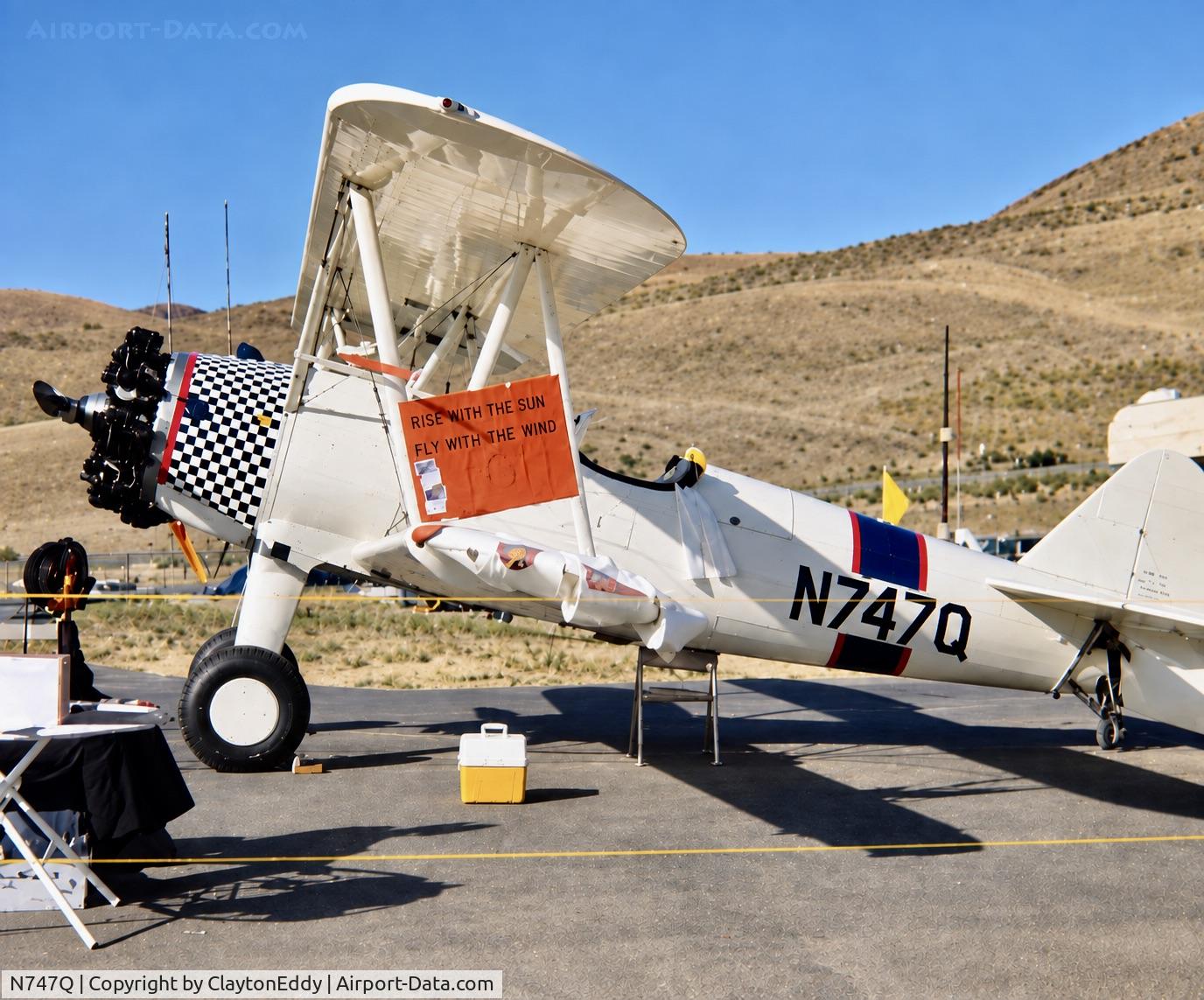 Aircraft N747Q, 1941 Boeing D75N1, c/n 75-4018, Might be old Antioch airport in California 1970's or early 1980's, photo by ClaytonEddy