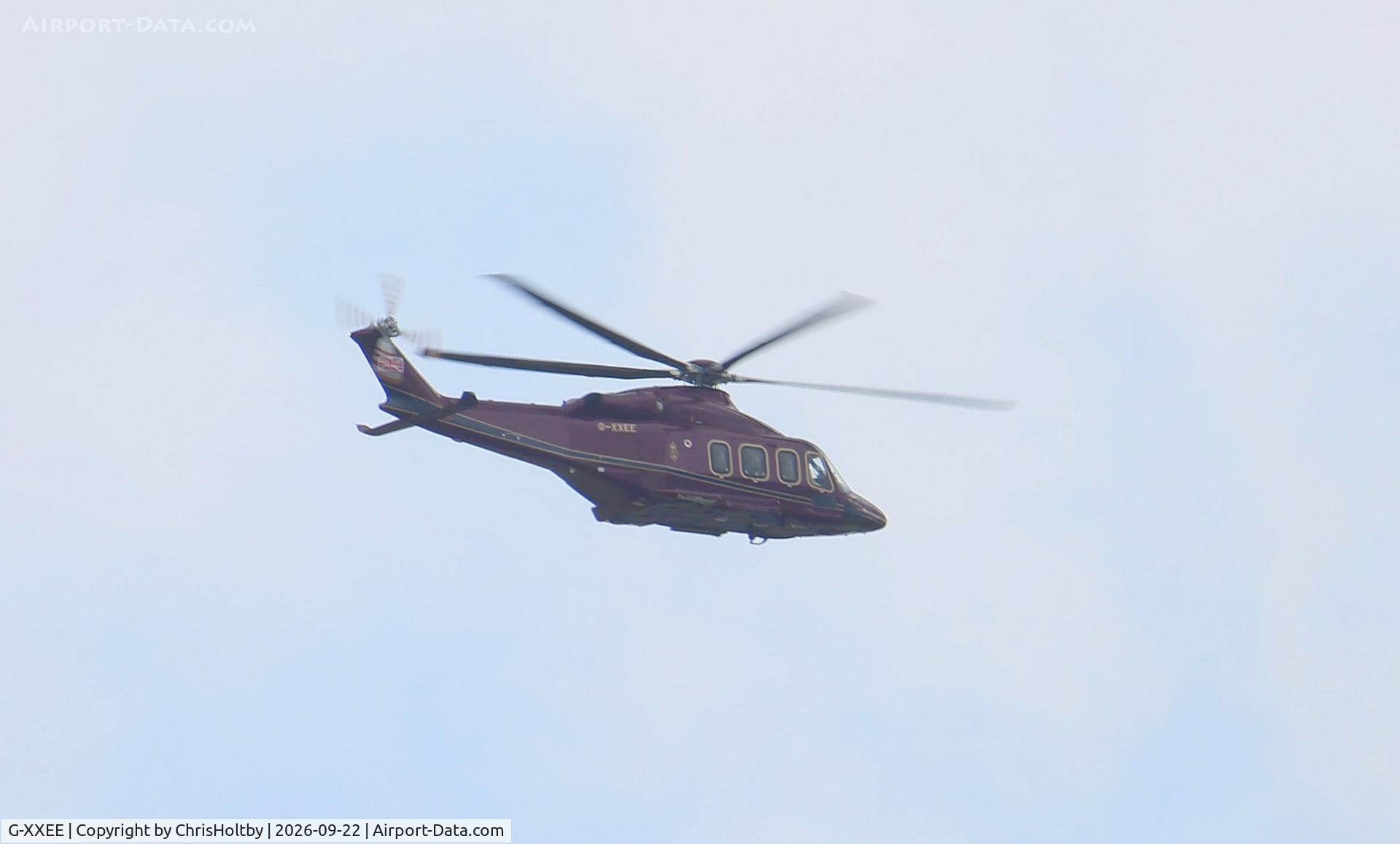 Aircraft G-XXEE, 2024 AgustaWestland AW 139, c/n 32082, Over Potters Bar, Herts, photo by ChrisHoltby