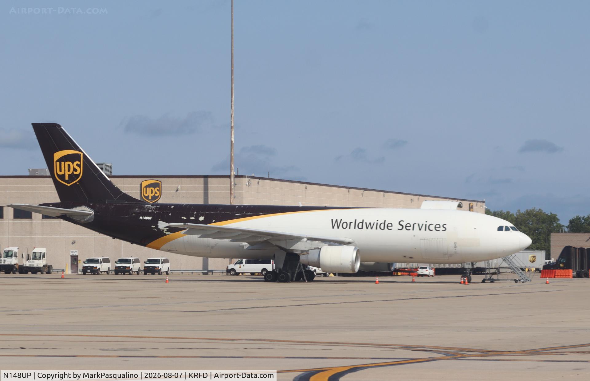 Aircraft N148UP, 2003 Airbus A300F4-622R(F), c/n 0831, Airbus A300F4-622R(F), at KRFD, photo by MarkPasqualino