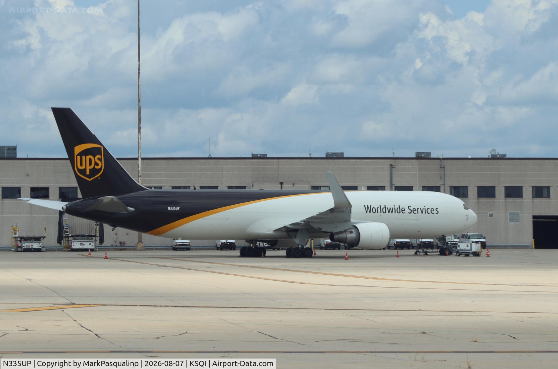 Aircraft N335UP, 2009 Boeing 767-34AF, c/n 37856 l/n 979, Boeing 767-34AF, at KSQI, photo by MarkPasqualino
