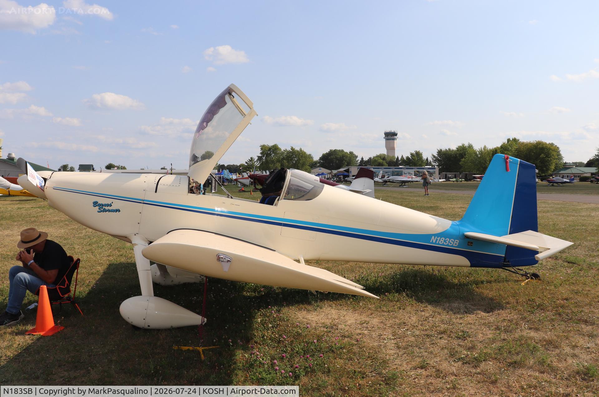 Aircraft N183SB, 2005 Vans RV-?, c/n 001, Barnes Stormer Vans Super RV-6, at KOSH, photo by MarkPasqualino