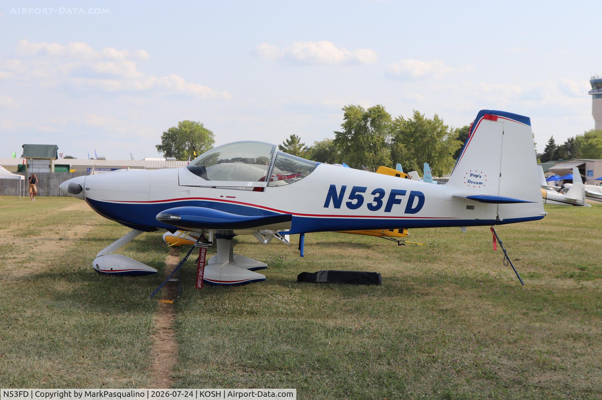 Aircraft N53FD, Vans RV-14A, c/n 140816, Vans RV-14A, at KOSH, photo by MarkPasqualino