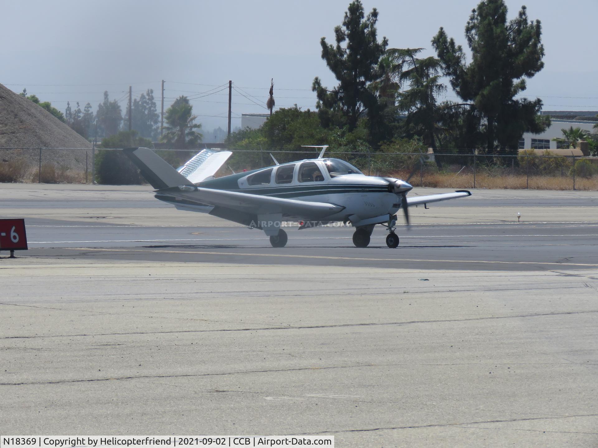 Aircraft N18369, 1977 Beech V35B Bonanza, c/n D-10050, Taxiing, at CCB, photo by Helicopterfriend
