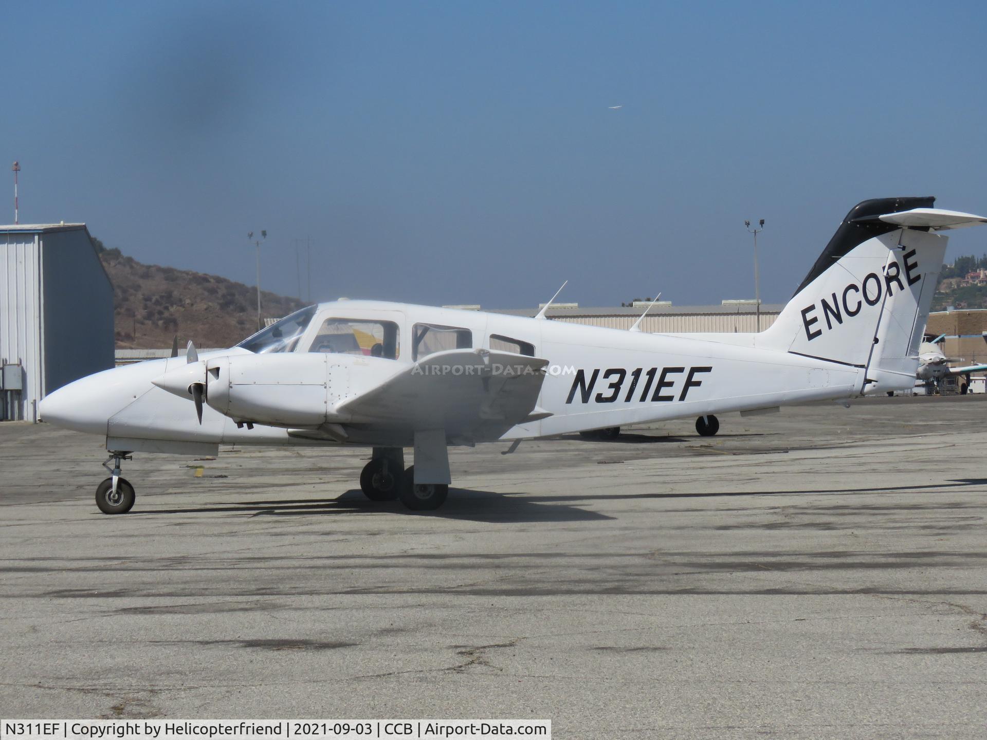 Aircraft N311EF, 1979 Piper PA-44-180 Seminole, c/n 44-7995226, Parked in transit parking, at CCB, photo by Helicopterfriend
