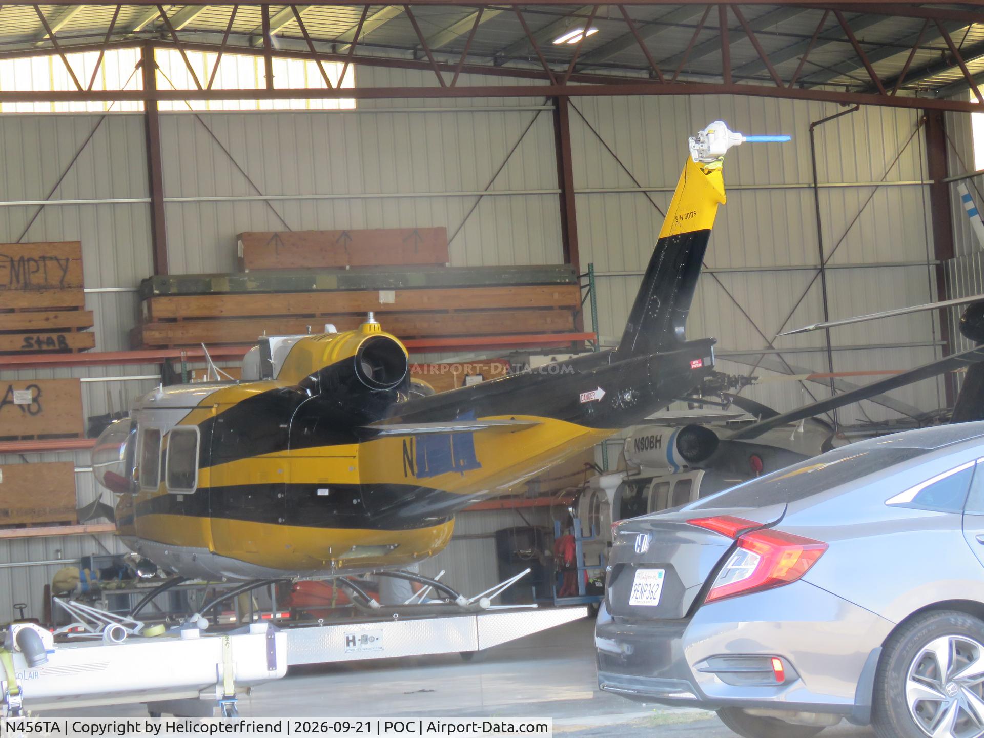 Aircraft N456TA, 1975 Bell 205A-1, c/n 30175, New home, at POC, photo by Helicopterfriend