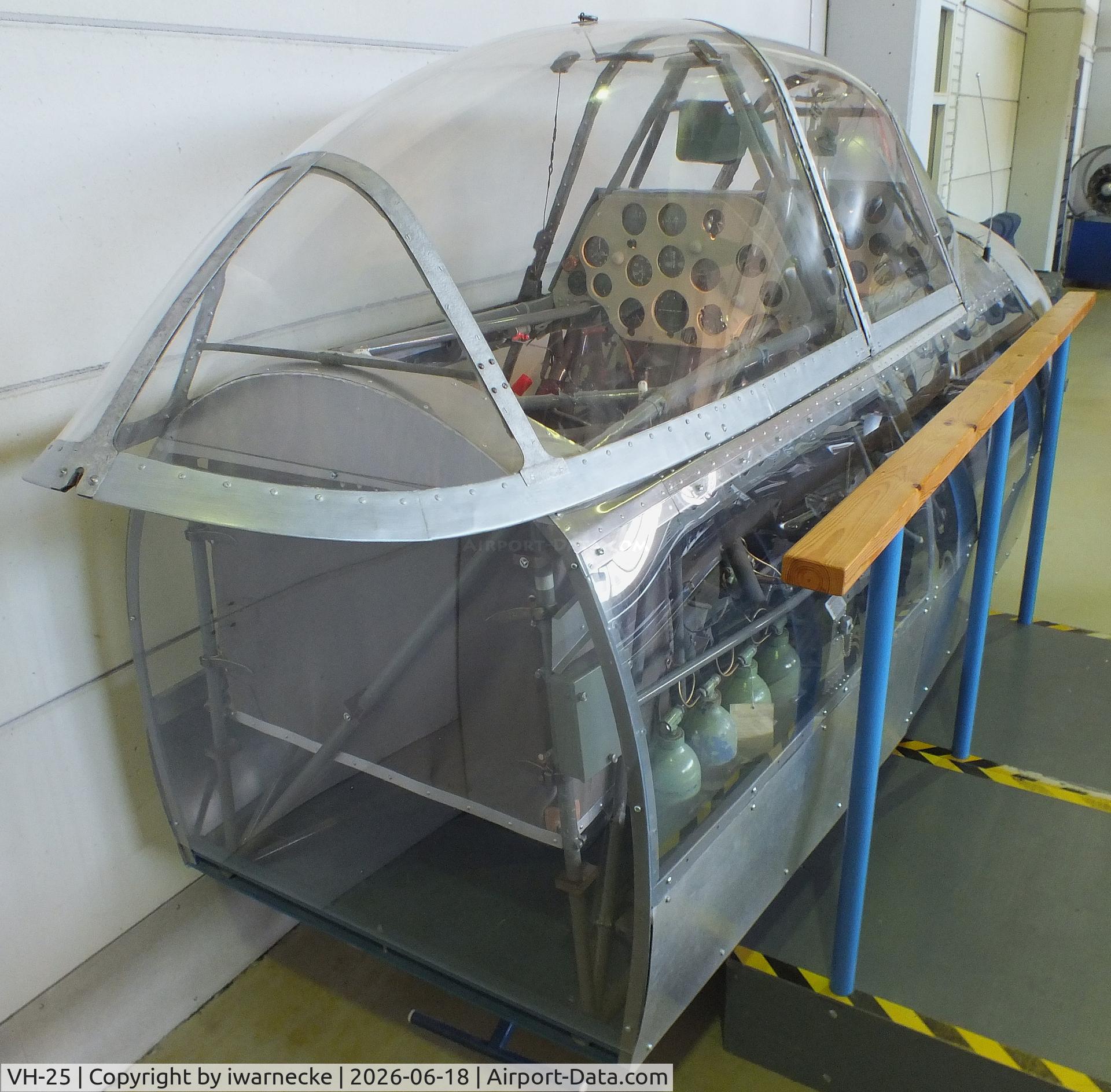 Aircraft VH-25, Valmet Vihuri II, c/n II/24, Valmet Vihuri II (cockpit section only) at the Suomen Ilmailumuseo (Finnish Aviation Museum), Vantaa #c, photo by iwarnecke