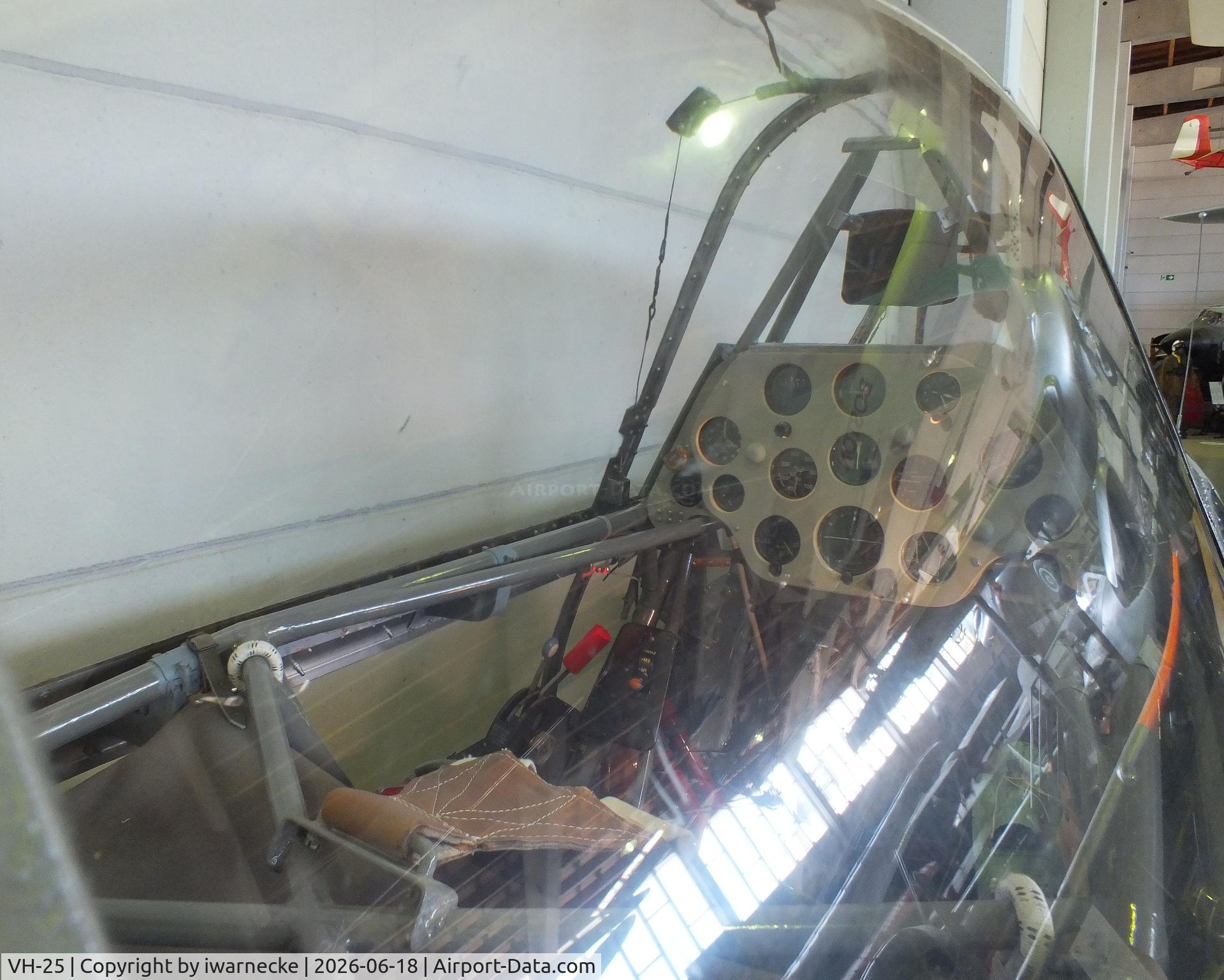 Aircraft VH-25, Valmet Vihuri II, c/n II/24, Valmet Vihuri II (cockpit section only) at the Suomen Ilmailumuseo (Finnish Aviation Museum), Vantaa #c, photo by iwarnecke