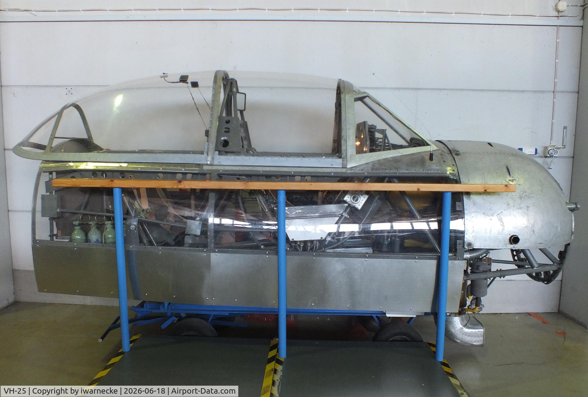 Aircraft VH-25, Valmet Vihuri II, c/n II/24, Valmet Vihuri II (cockpit section only) at the Suomen Ilmailumuseo (Finnish Aviation Museum), Vantaa #c, photo by iwarnecke