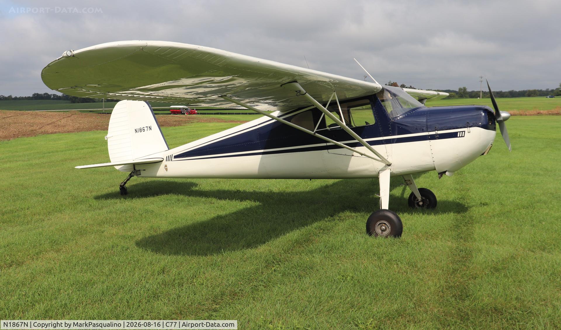Aircraft N1867N, 1946 Cessna 120, c/n 12111, Cessna 120, at C77, photo by MarkPasqualino