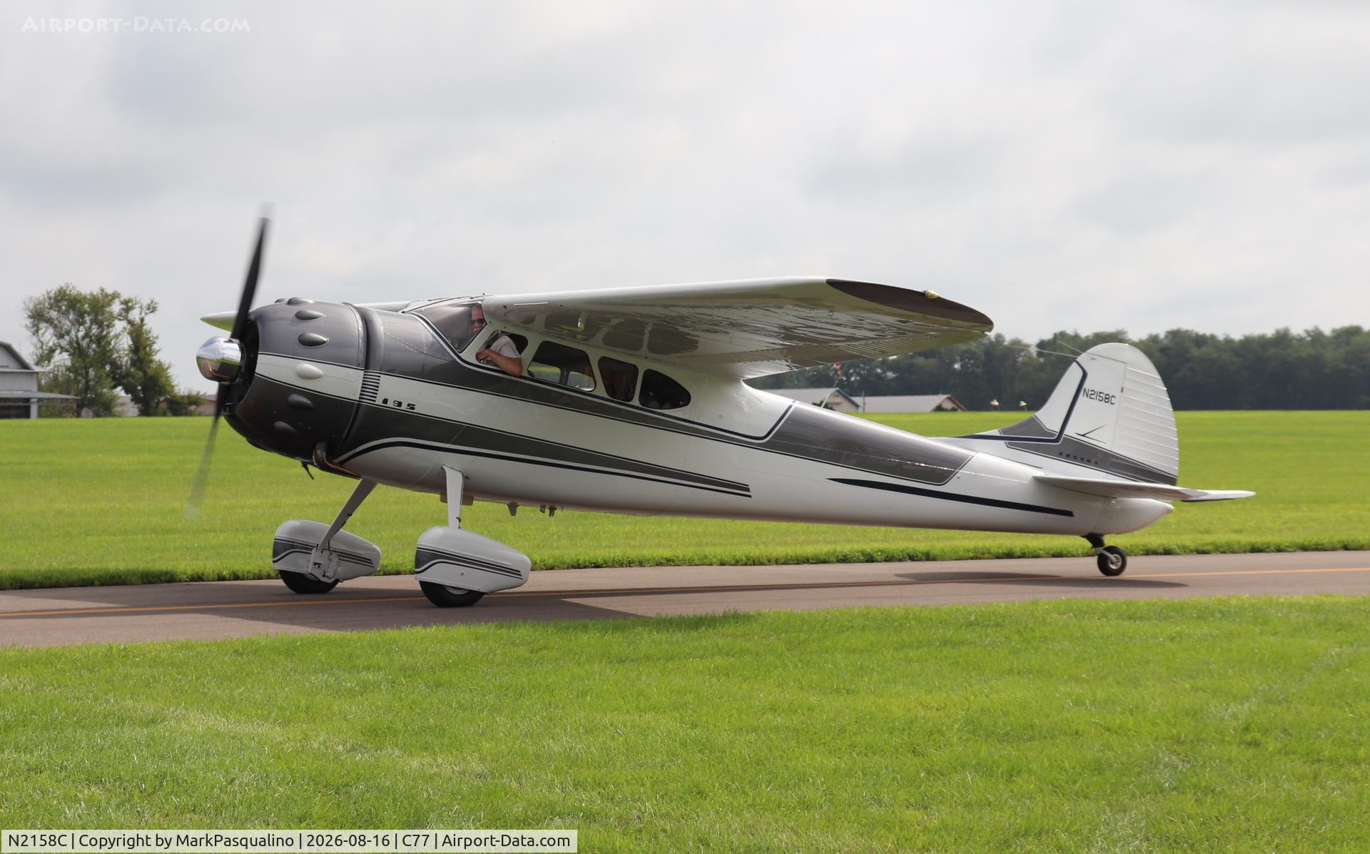 Aircraft N2158C, 1954 Cessna 195B Businessliner, c/n 16143, Cessna 195B, at C77, photo by MarkPasqualino