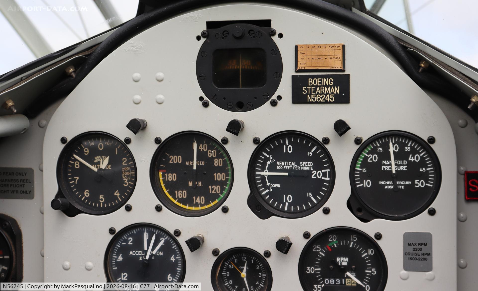 Aircraft N56245, 1941 Boeing A75N1(PT17), c/n 75-4284, Stearman, at C77, photo by MarkPasqualino