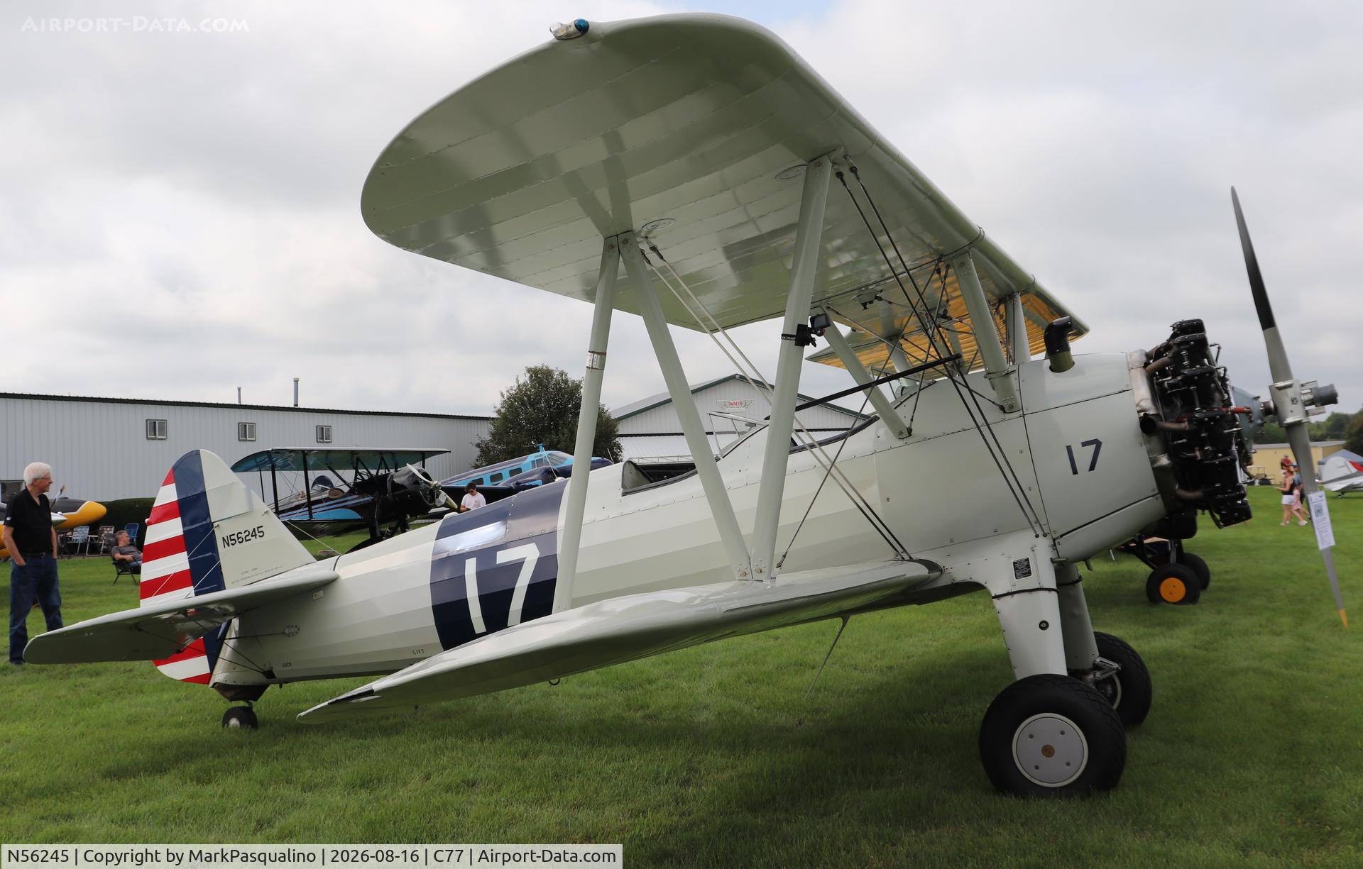 Aircraft N56245, 1941 Boeing A75N1(PT17), c/n 75-4284, Stearman, at C77, photo by MarkPasqualino