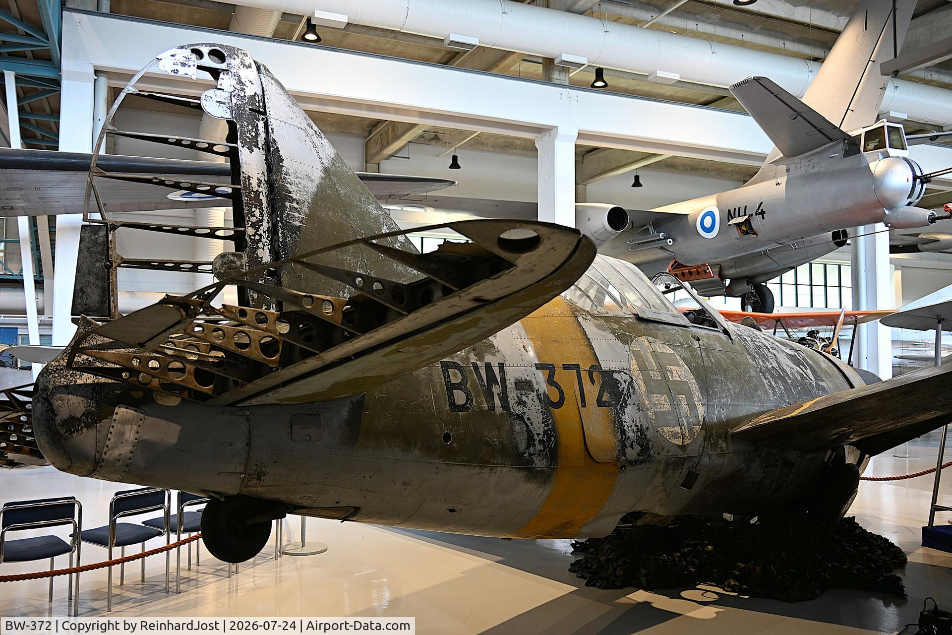 Aircraft BW-372, Brewster B-239 Buffalo, c/n 39, The only surviving example of the Brewster Buffalo in Finnisch AF colors at the Finnisch Military Aviation Museum near Lahti, Finland, photo by ReinhardJost