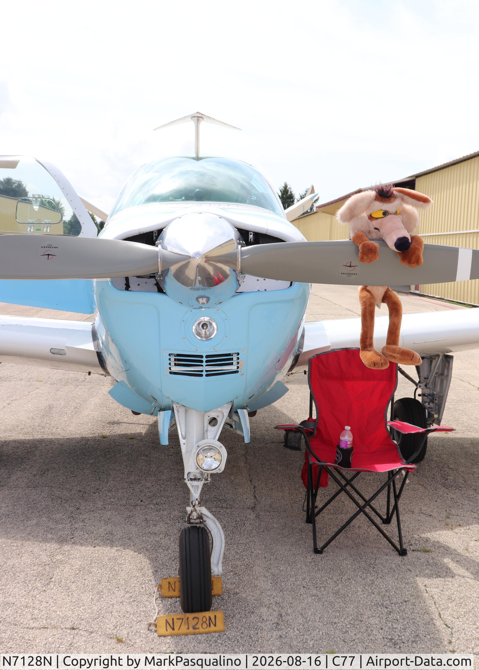 Aircraft N7128N, 1967 Beech V35A Bonanza, c/n D-8675, Beech V35A, at C77, photo by MarkPasqualino