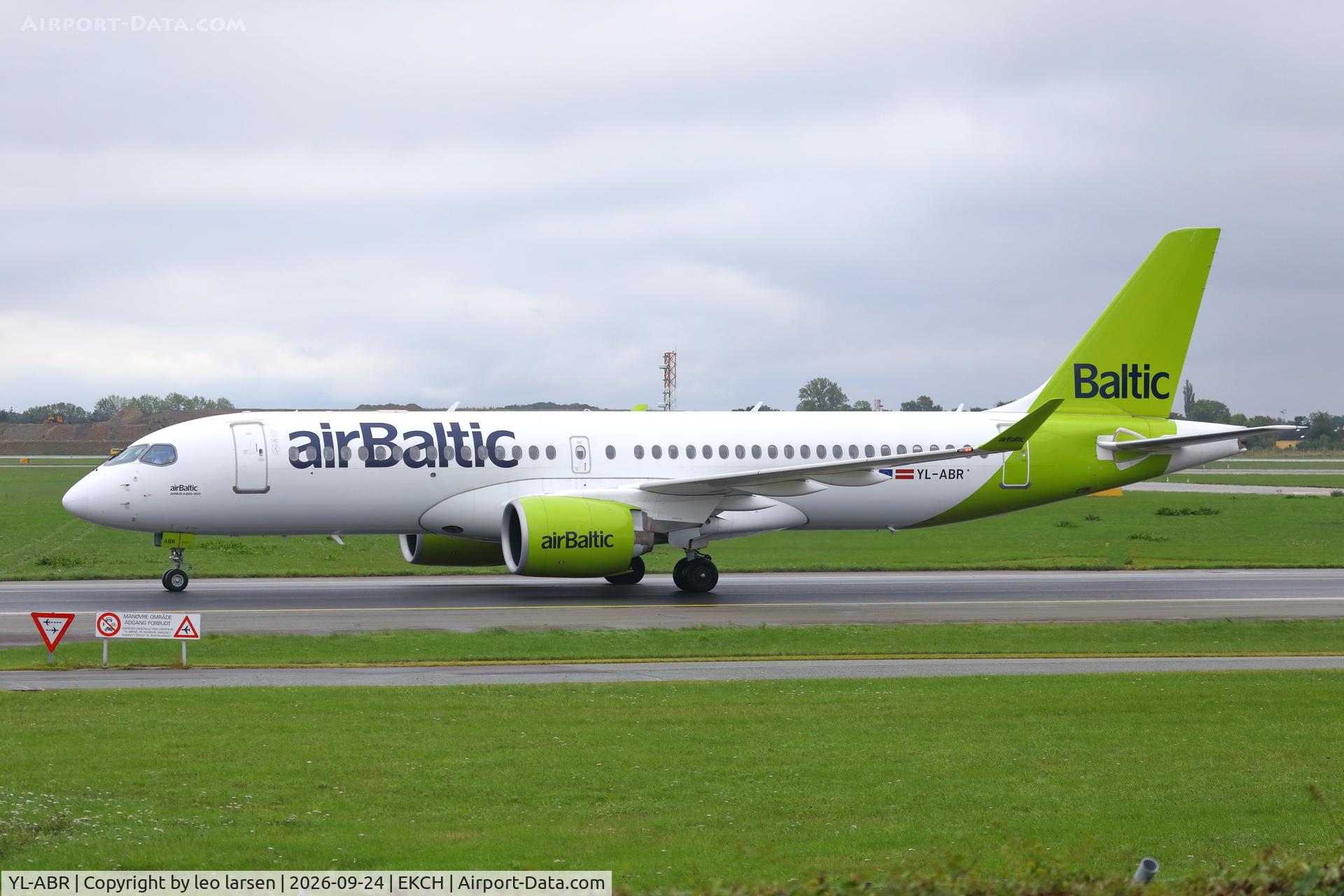 Aircraft YL-ABR, Airbus 220-371, c/n 55240, Copenhagen 24.9.2026, at EKCH, photo by leo larsen