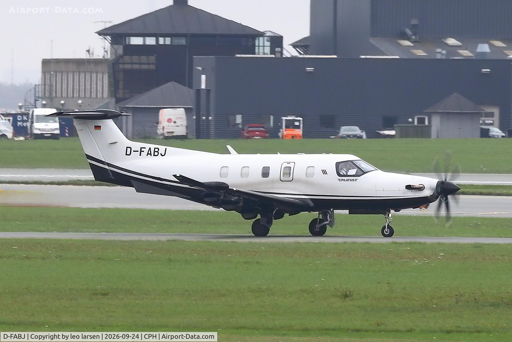Aircraft D-FABJ, 2022 Pilatus PC-12/47E NGX, c/n 2231, Copenhagen 24-2026, at CPH, photo by leo larsen