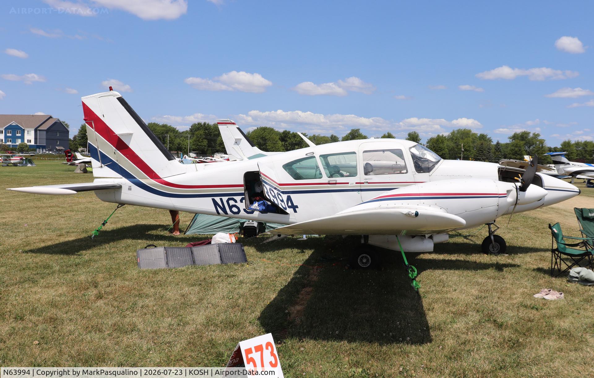 Aircraft N63994, 1978 Piper PA-23-250, c/n 27-7854122, Piper PA-23-250, at KOSH, photo by MarkPasqualino