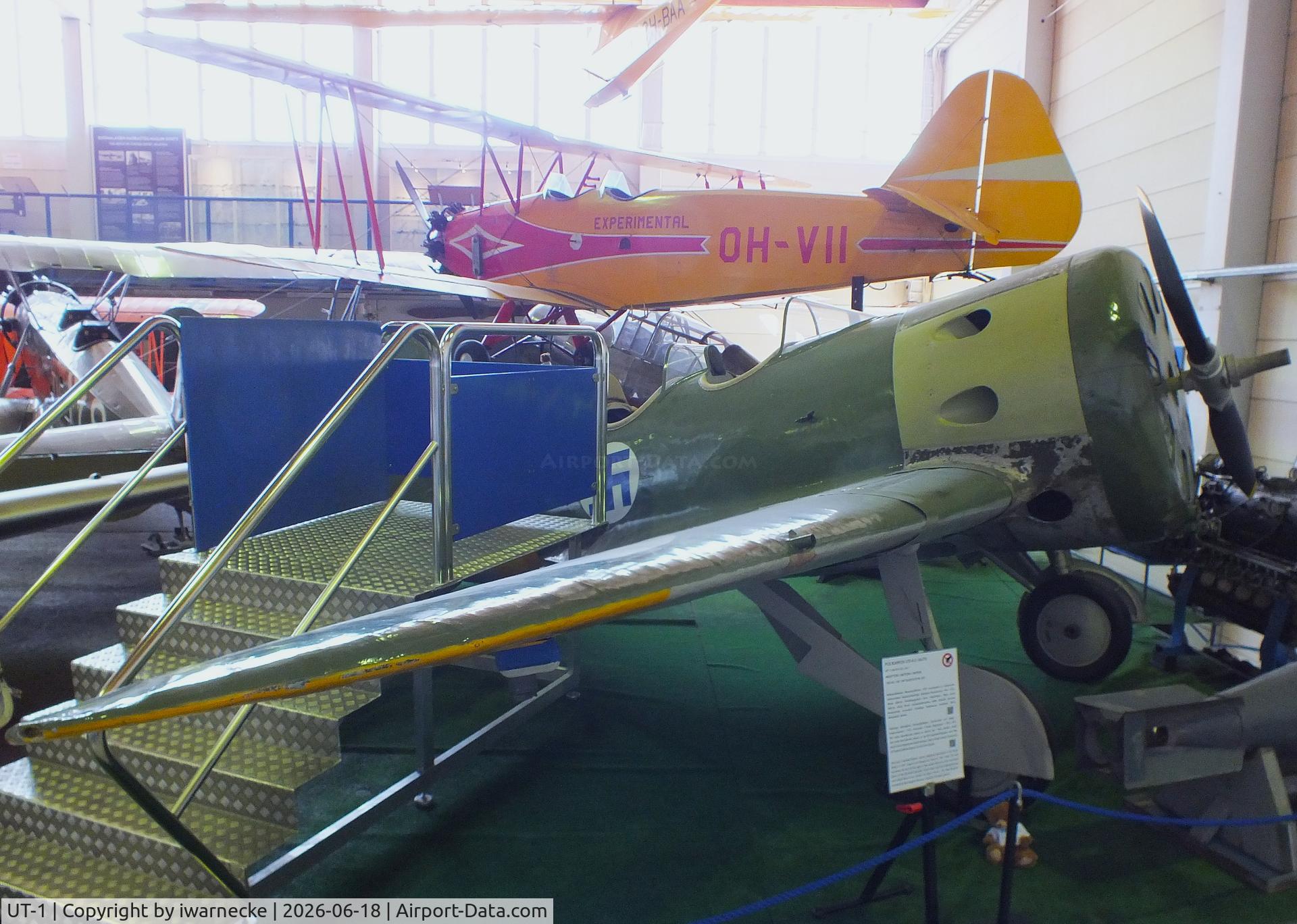 Aircraft UT-1, Polikarpov I-16 UTI-4, c/n Not found UT-1, Polikarpov I-16 UTI-4 at the Suomen Ilmailumuseo (Finnish Aviation Museum), Vantaa, photo by iwarnecke