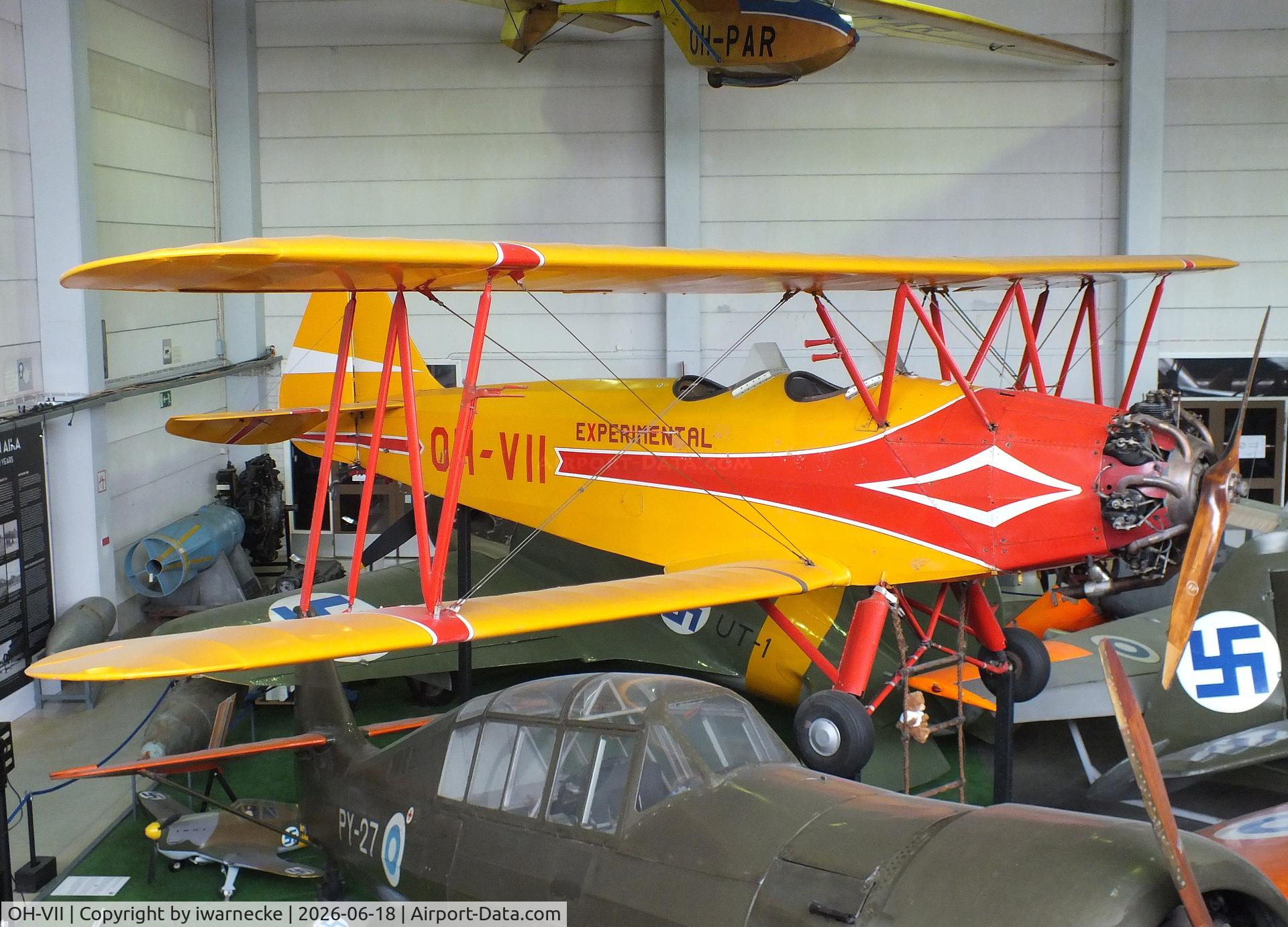 Aircraft OH-VII, 1939 Valtion Viima II, c/n 22, Valtion lentokonetehdas VL Viima II at the Suomen Ilmailumuseo (Finnish Aviation Museum), Vantaa, photo by iwarnecke