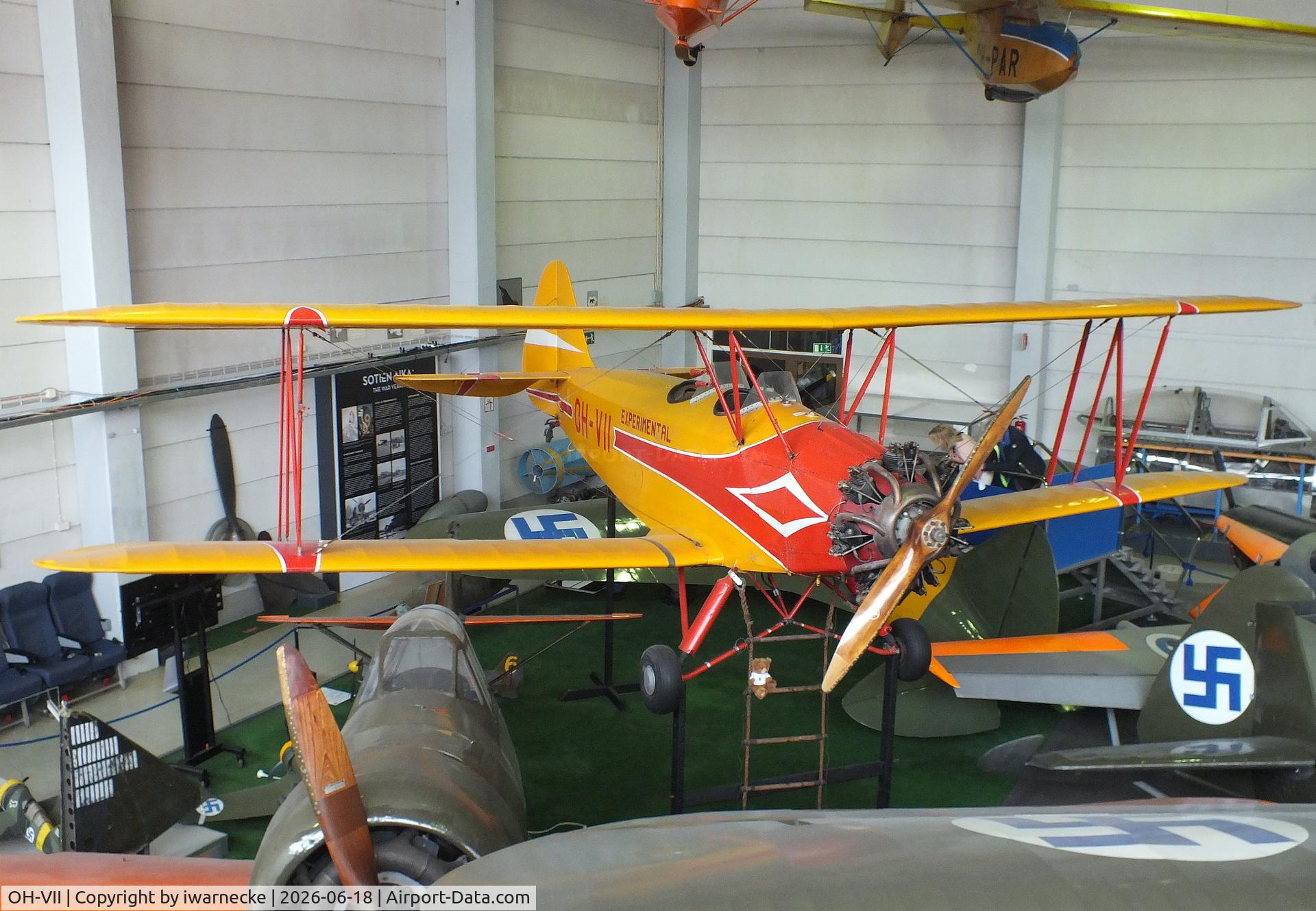 Aircraft OH-VII, 1939 Valtion Viima II, c/n 22, Valtion lentokonetehdas VL Viima II at the Suomen Ilmailumuseo (Finnish Aviation Museum), Vantaa, photo by iwarnecke