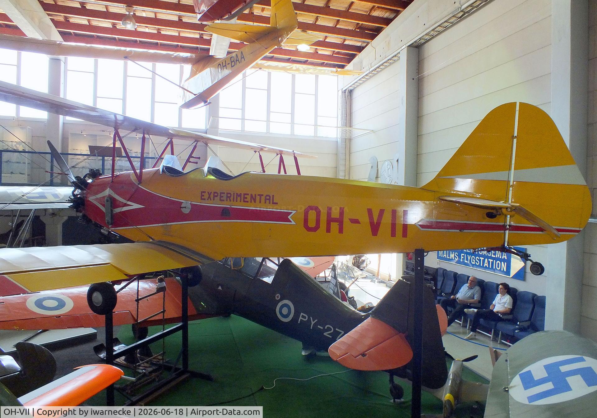Aircraft OH-VII, 1939 Valtion Viima II, c/n 22, Valtion lentokonetehdas VL Viima II at the Suomen Ilmailumuseo (Finnish Aviation Museum), Vantaa, photo by iwarnecke