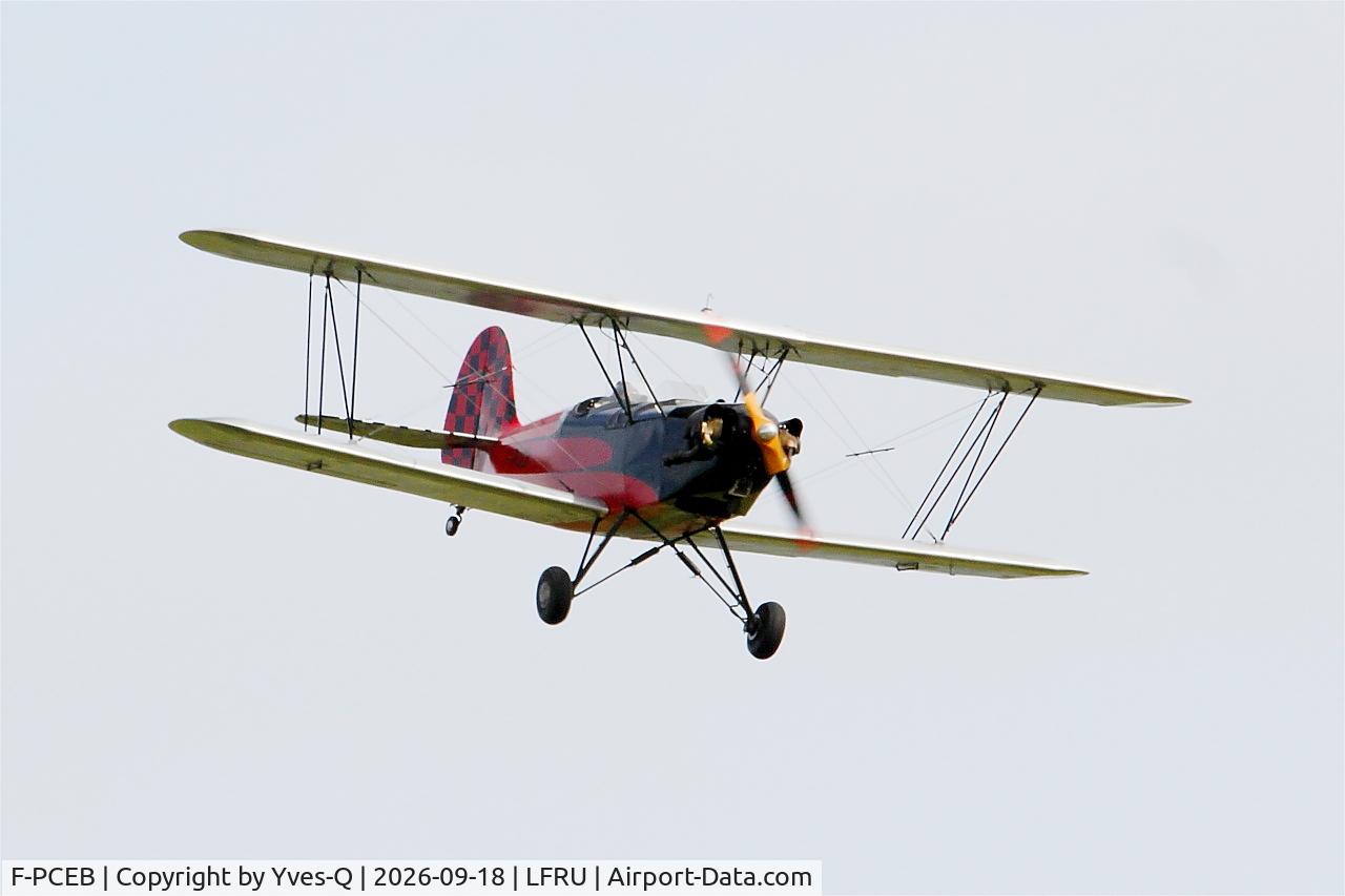 Aircraft F-PCEB, Hatz CB-1, c/n 639, Hatz CB-1, Short approach rwy 22, Morlaix-Ploujean airport (LFRU-MXN), at LFRU, photo by Yves-Q