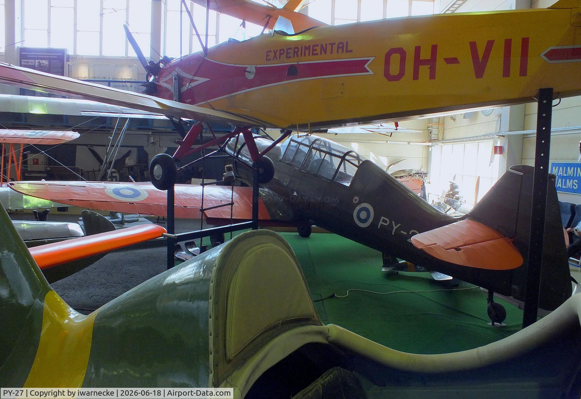 Aircraft PY-27, 1941 Valtion Pyry II, c/n 26, Valtion lentokonetehdas VL Pyry II at the Suomen Ilmailumuseo (Finnish Aviation Museum), Vantaa, photo by iwarnecke