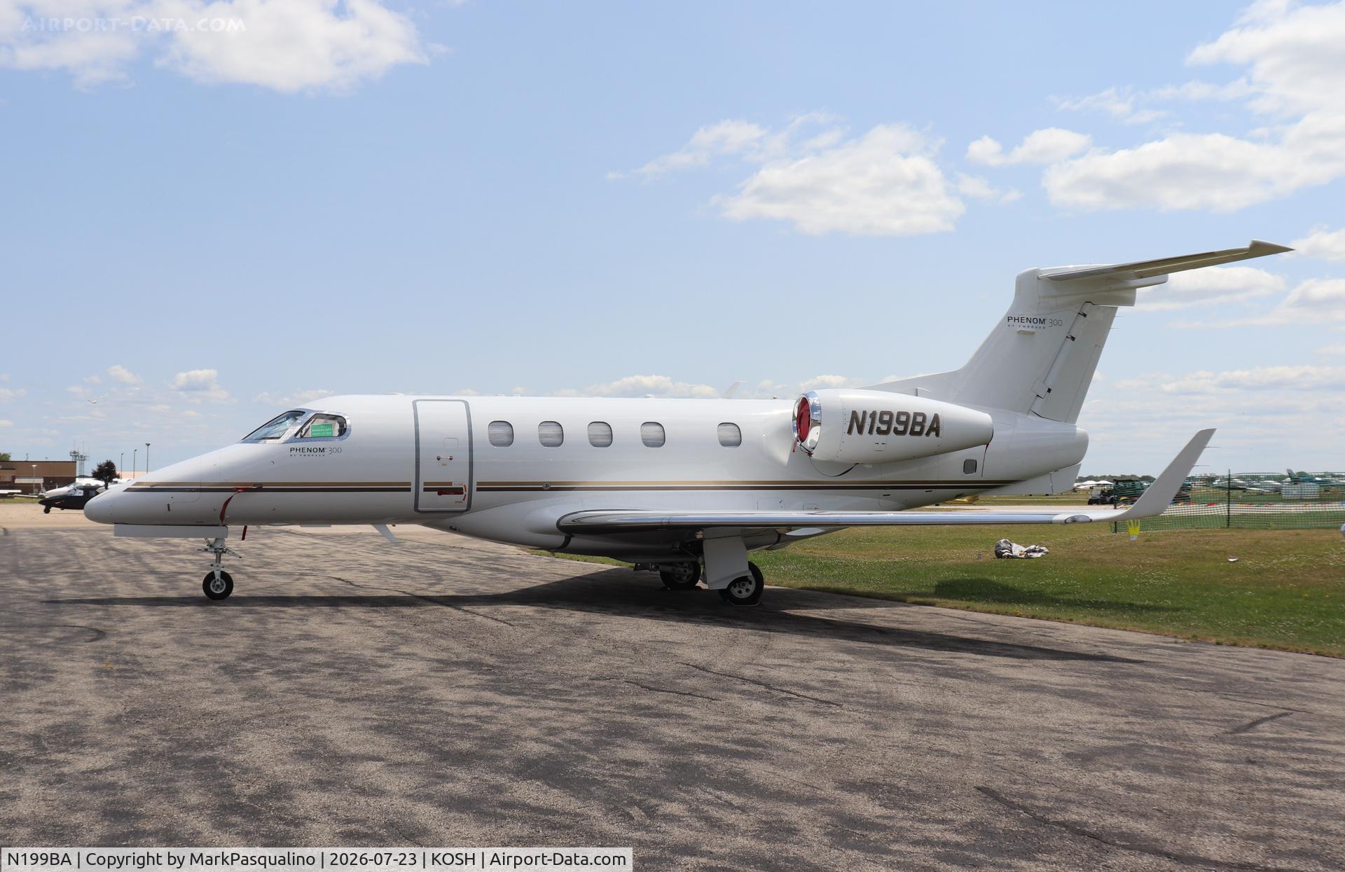 Aircraft N199BA, 2015 Embraer EMB-505 Phenom 300, c/n 50500290, Embraer EMB-505 Phenom 300, at KOSH, photo by MarkPasqualino