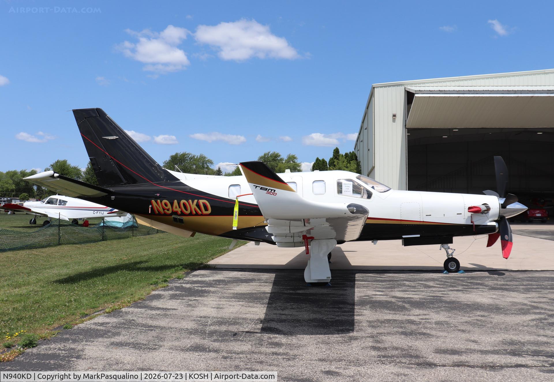 Aircraft N940KD, 2019 Socata TBM-700, c/n 1100, Socata TBM-900, at KOSH, photo by MarkPasqualino