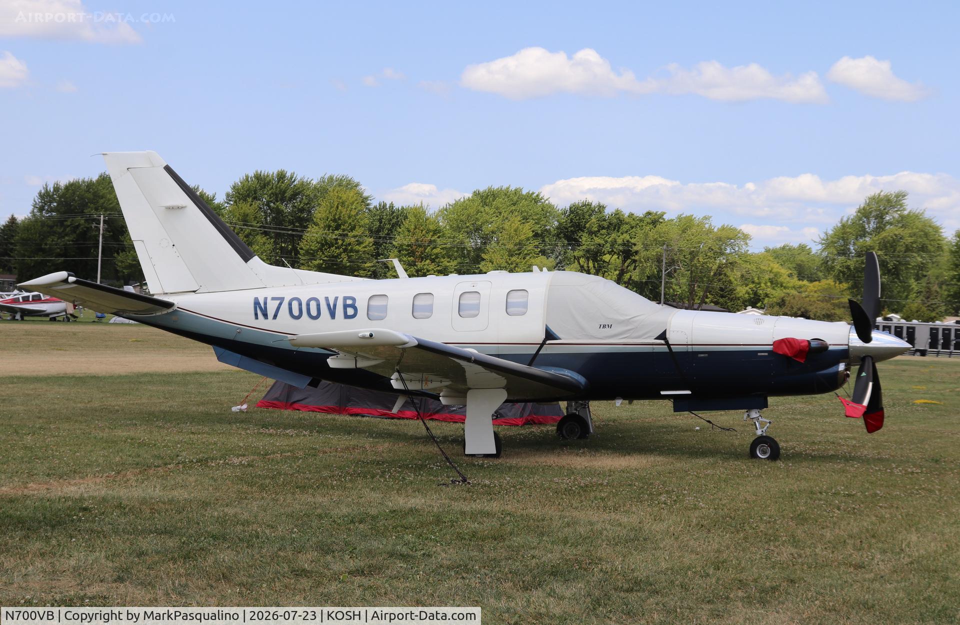 Aircraft N700VB, 2002 Socata TBM-700, c/n 237, Socata TBM-700, at KOSH, photo by MarkPasqualino