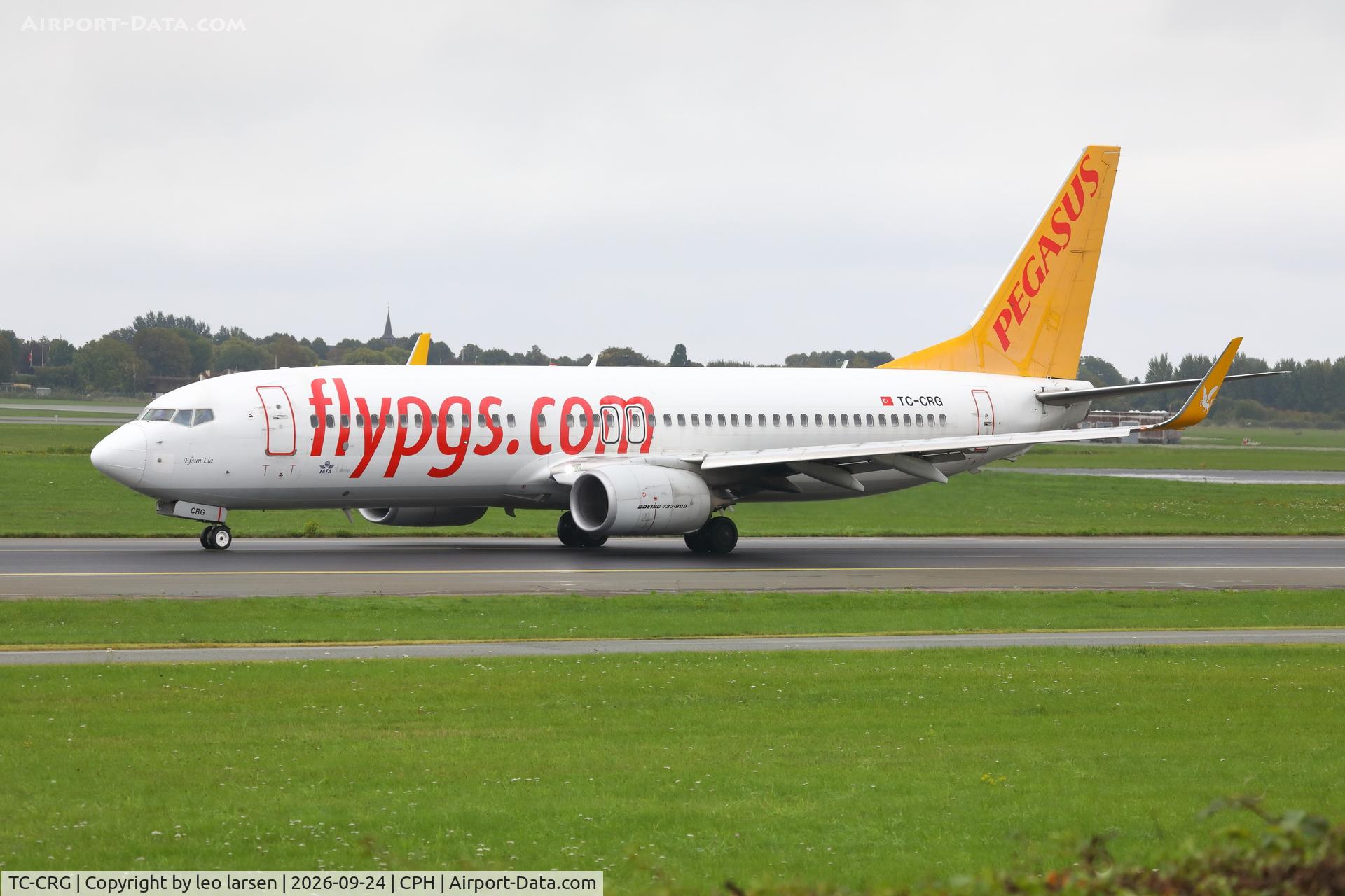 Aircraft TC-CRG, 2018 Boeing 737-82R, c/n 63705 l/n 7076, Copenhagen 24.9.2026, at CPH, photo by leo larsen