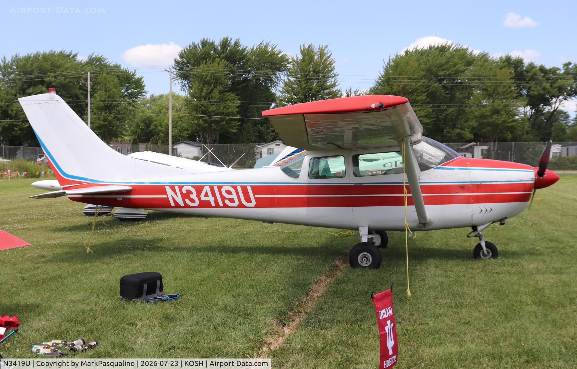 Aircraft N3419U, 1963 Cessna 182F Skylane, c/n 18254819, Cessna 182F, at KOSH, photo by MarkPasqualino