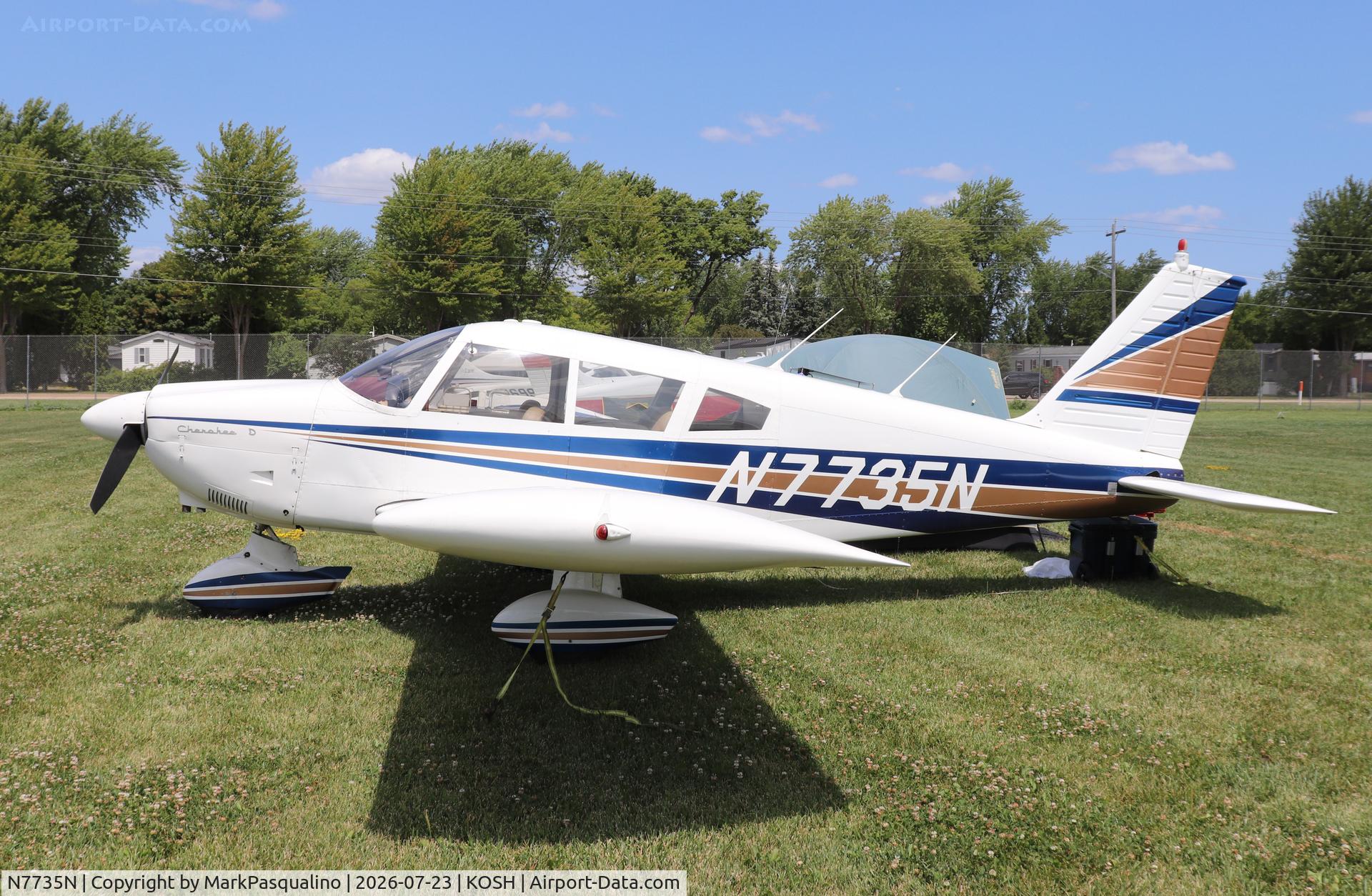 Aircraft N7735N, 1968 Piper PA-28-180, c/n 28-5180, Piper PA-28-180, at KOSH, photo by MarkPasqualino