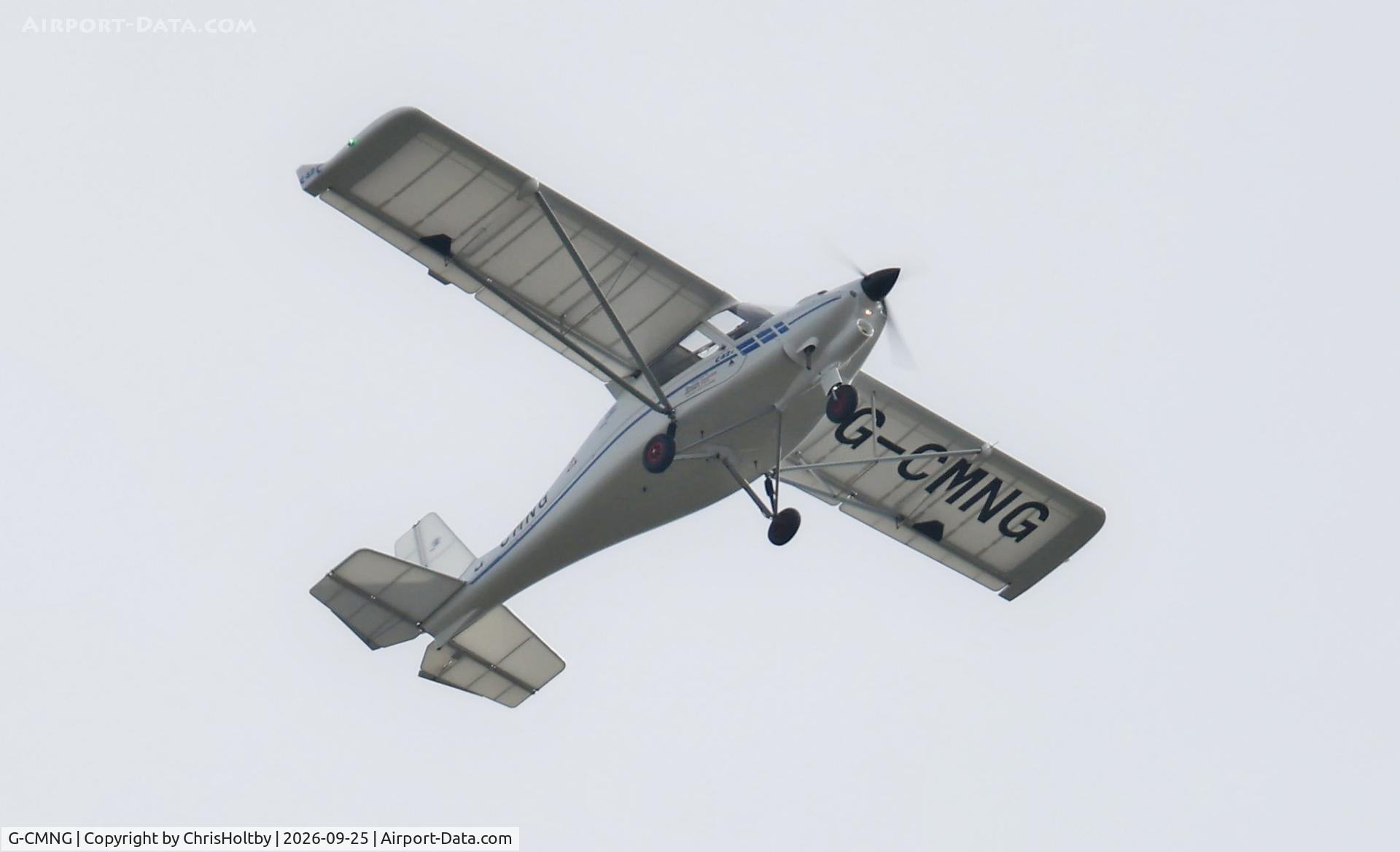 Aircraft G-CMNG, 2023 The Light Aircraft Company Ltd Ikarus C42 FB100, c/n 2203-7683, Over Potters Bar, Herts, photo by ChrisHoltby