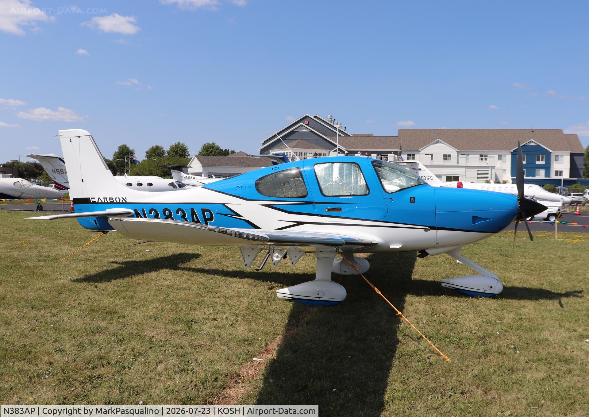 Aircraft N383AP, 2018 Cirrus SR22T Carbon, c/n 1829, Cirrus SR22T, at KOSH, photo by MarkPasqualino