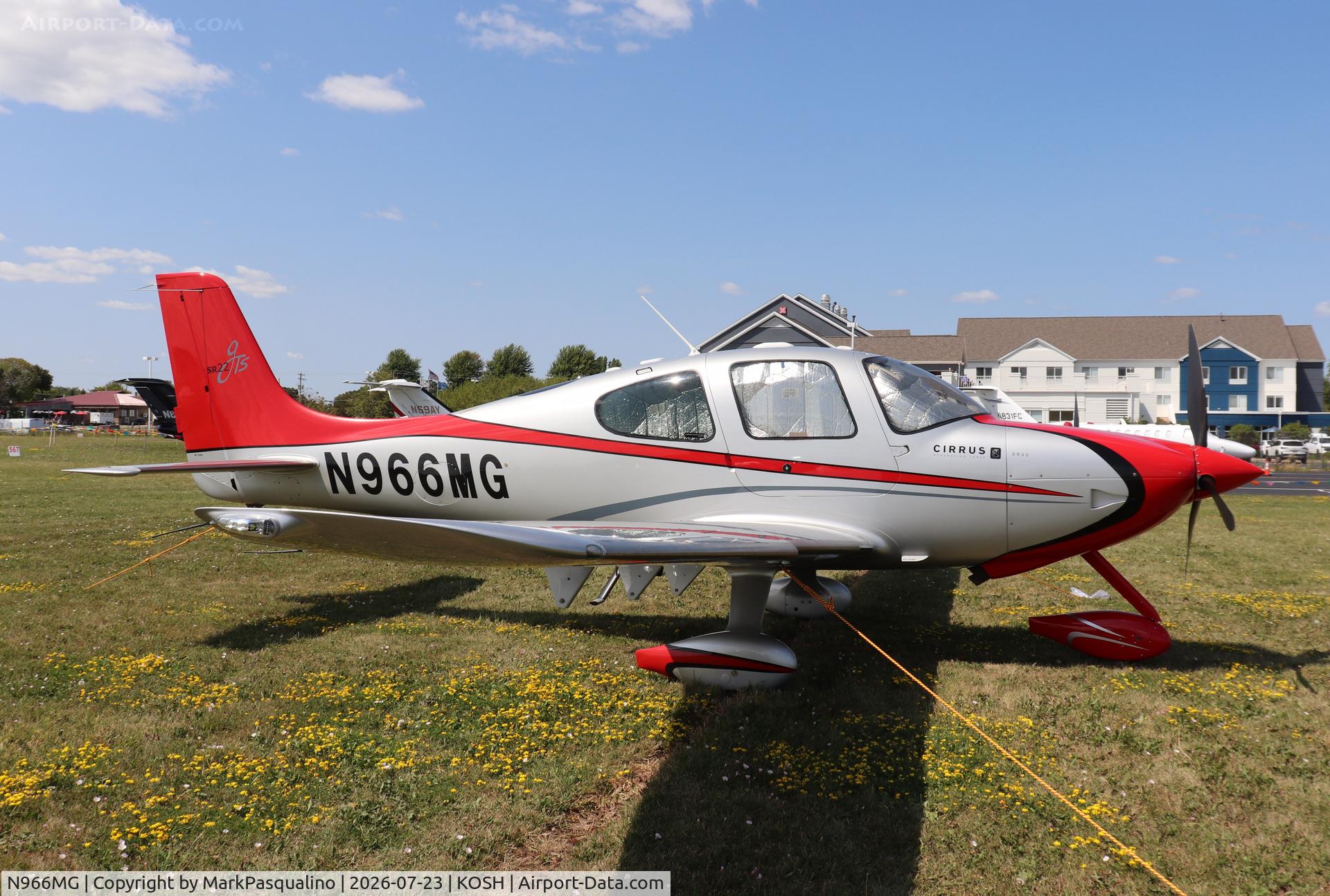 Aircraft N966MG, 2008 Cirrus SR22 G3 GTS, c/n 3155, Cirrus SR22 G3 GTS, at KOSH, photo by MarkPasqualino